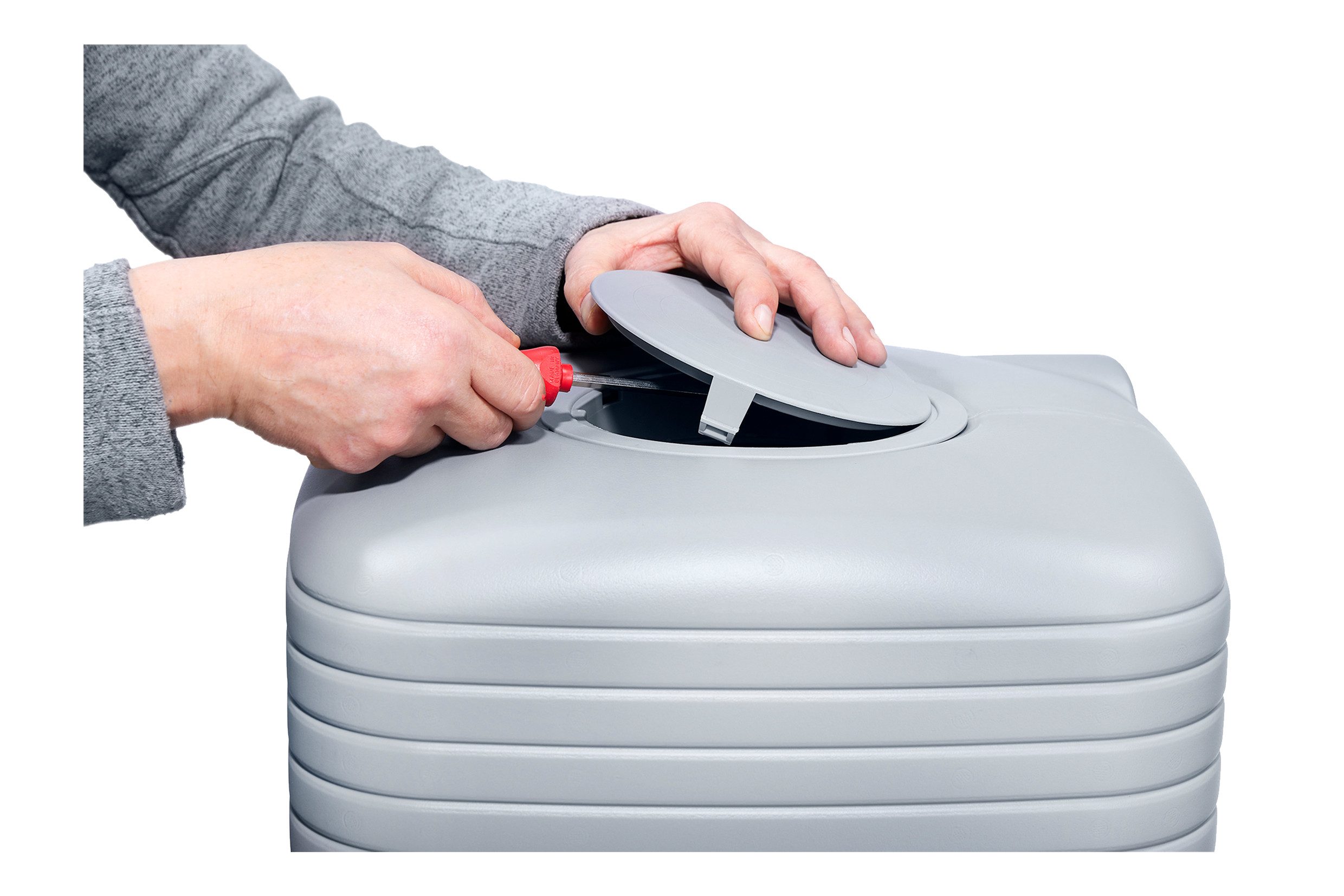 4rain Regentonne QUADRO Wandtank 270 Liter graphite grey