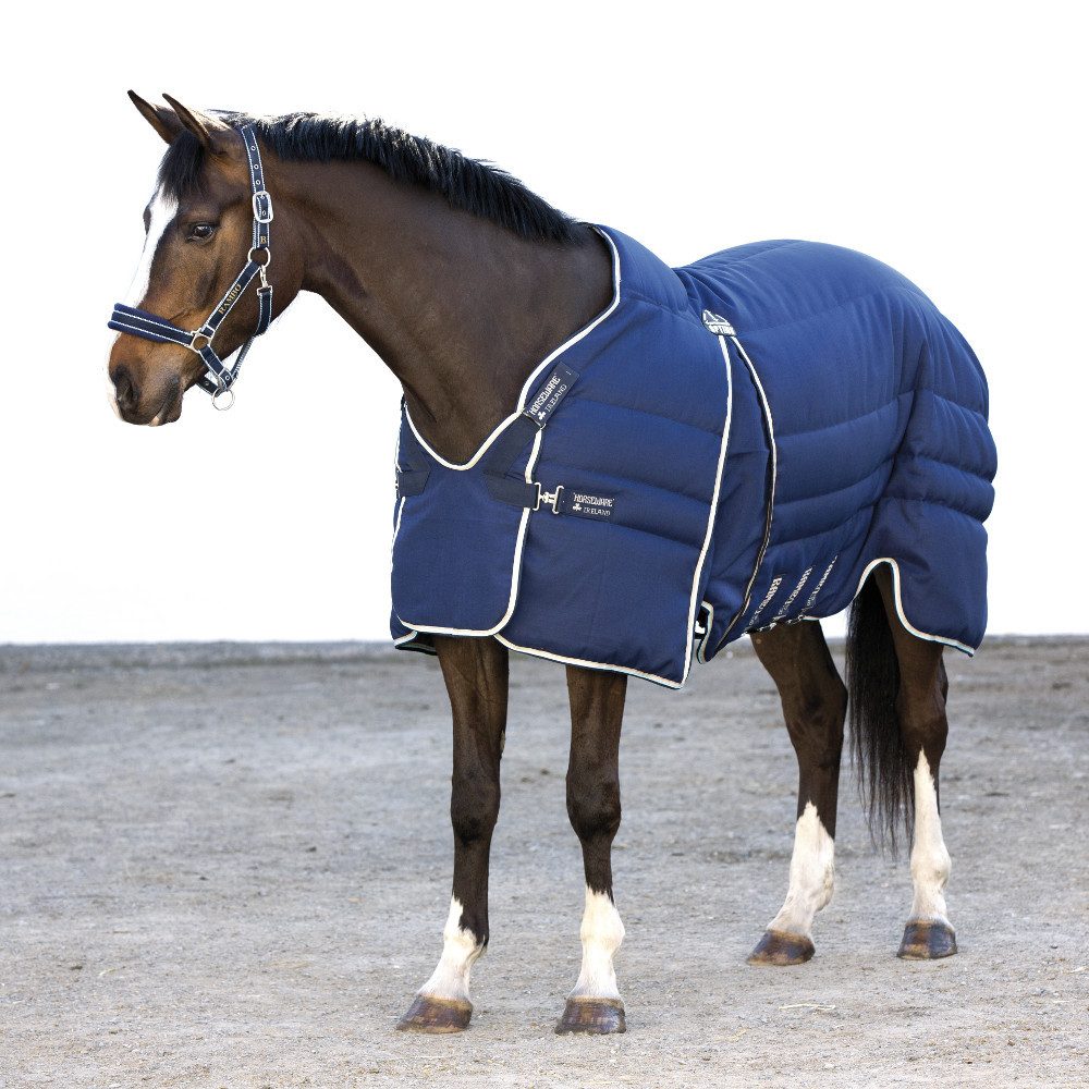 Horseware Pferde-Stalldecke Horseware Rambo Optimo Stable Rug 400g - Navy with Beige