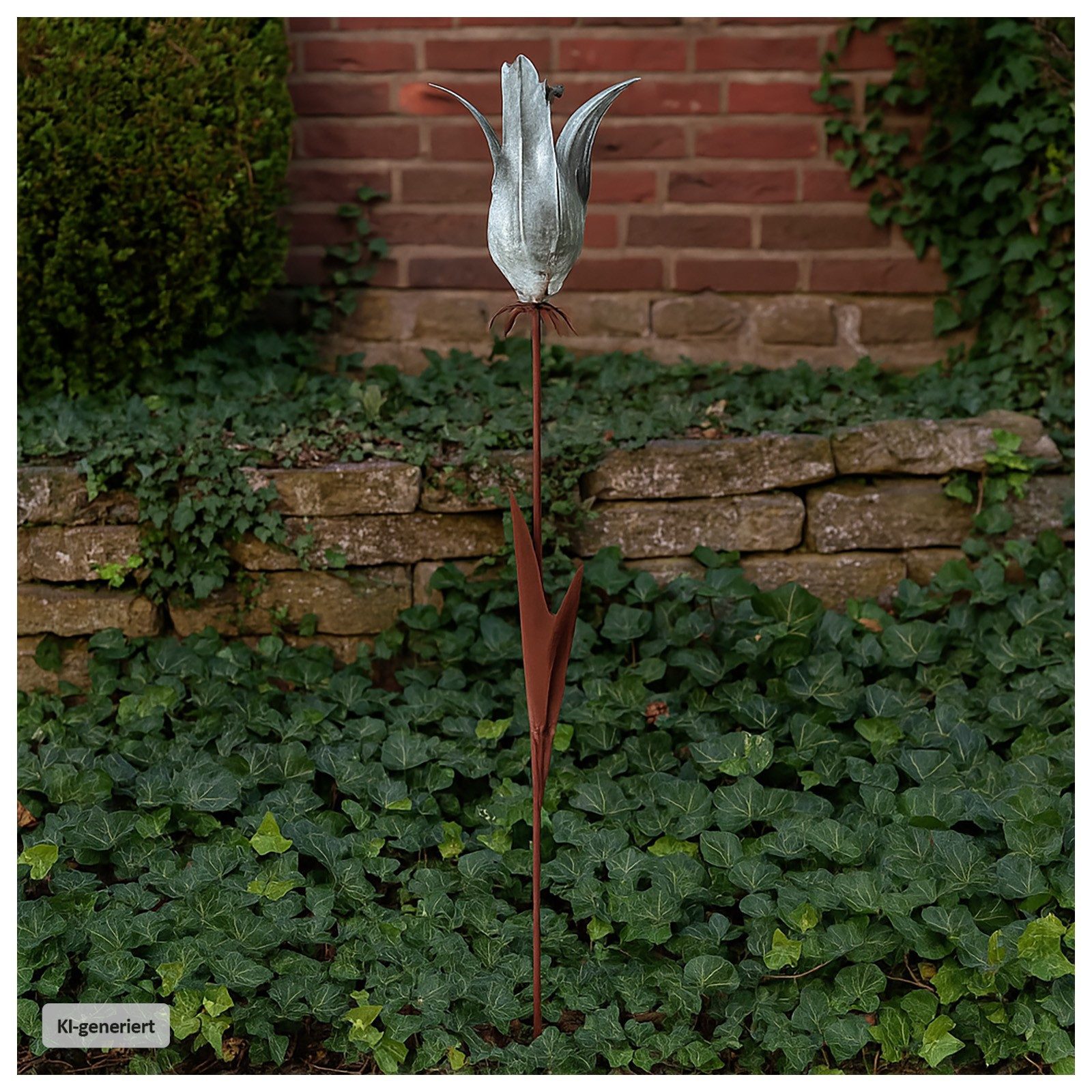 HTI-Living Gartenfigur Gartendekoration Gartenstecker aus Metall, (Stück, 1 St., 1 Gartenstecker), Gartenstecker Dekostab floral Metall