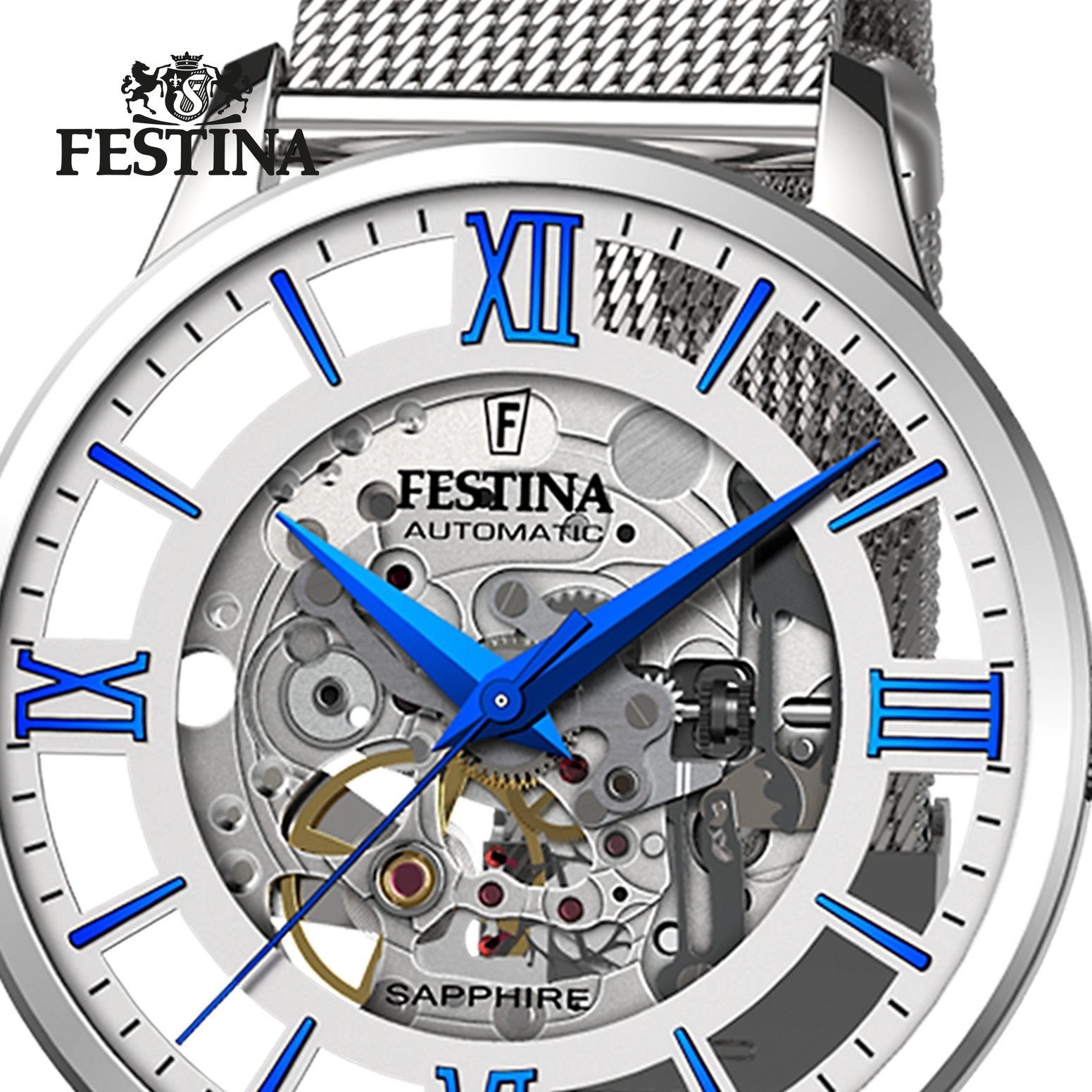 Festina Quarzuhr Festina Herrenuhr F20534/1 Edelstahlband, günstig online kaufen
