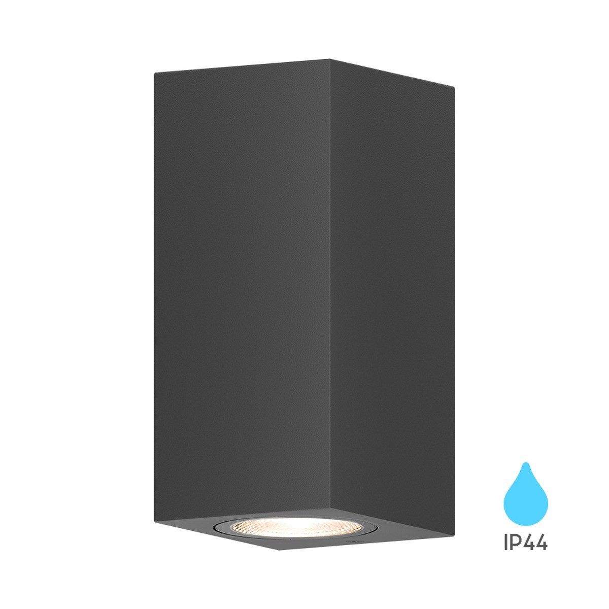 Braytron LED Wandleuchte LED Wandleuchte Anthrazit – Moderne Außenbeleuchtung GU10, ohne Leuchtmittel, IP44 spritzwassergeschützt, Für den Außenbereich geeignet