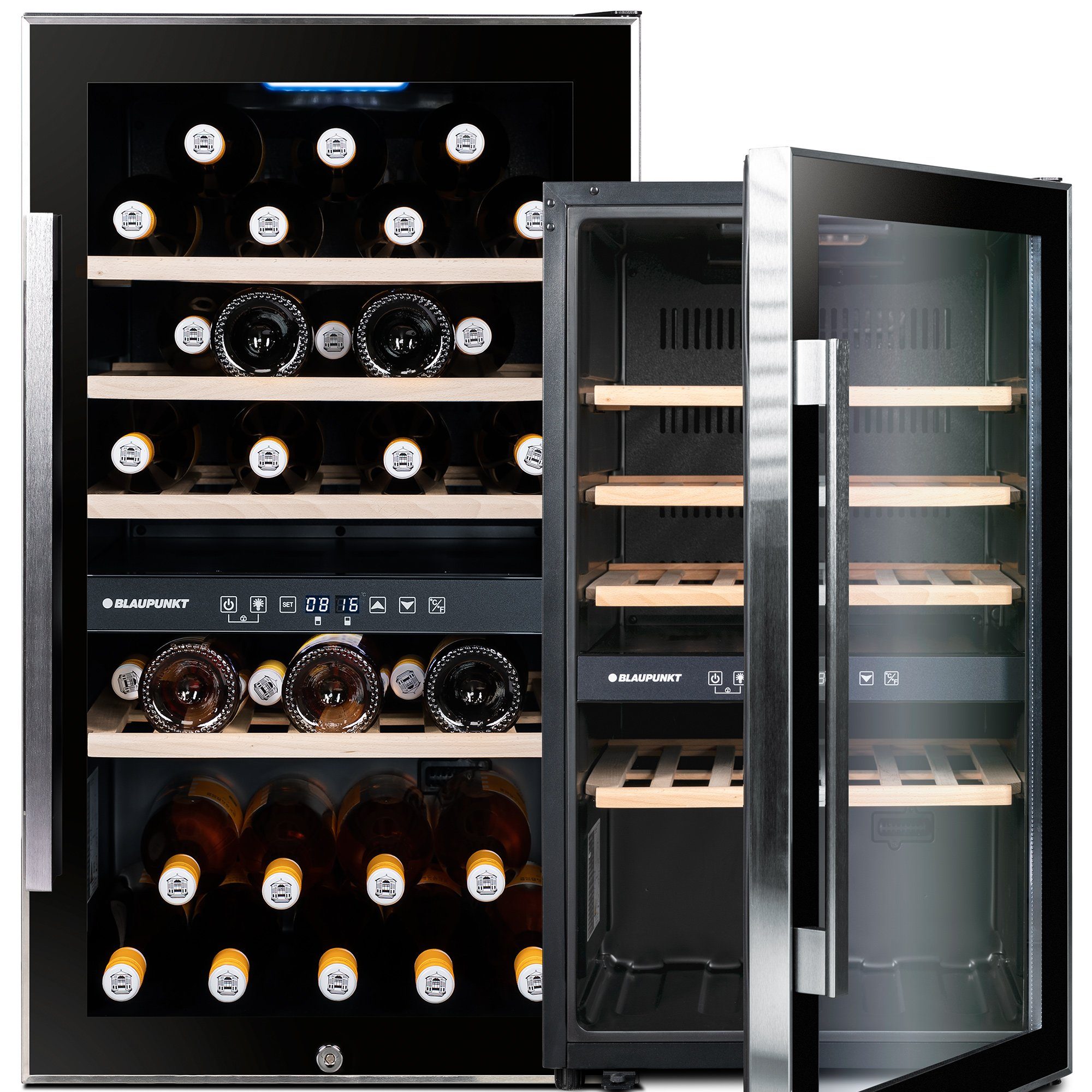 Blaupunkt Weinkühlschrank 5WK490SL, für 49 Standardflaschen á 0,75l,Touch  Control, Abschließbar, Doppelt verglast