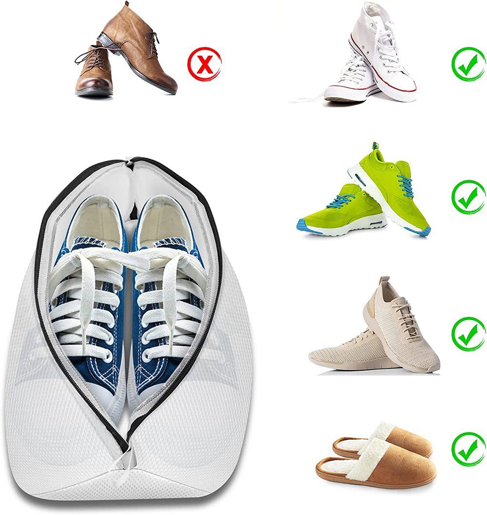 Sneaker/Socken/BHs für Waschmaschine,5 SCRTD mit Reißverschluss Stück für Schuhe, Wäschesäckchen Wäschebeutel Wäschenetz Wäschenetz für Groß