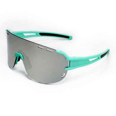 YEAZ Sportbrille SUNGLOW sport-sonnenbrille weiß/blau, Sport-Sonnenbrille