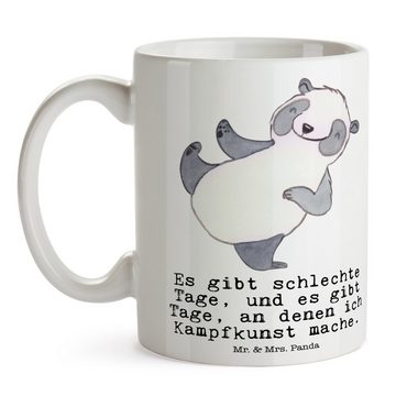 Mr. & Mrs. Panda Tasse Panda Kampfkunst - Weiß - Geschenk, Sportler, Sport, Keramiktasse, Te, Keramik, Herzberührende Designs