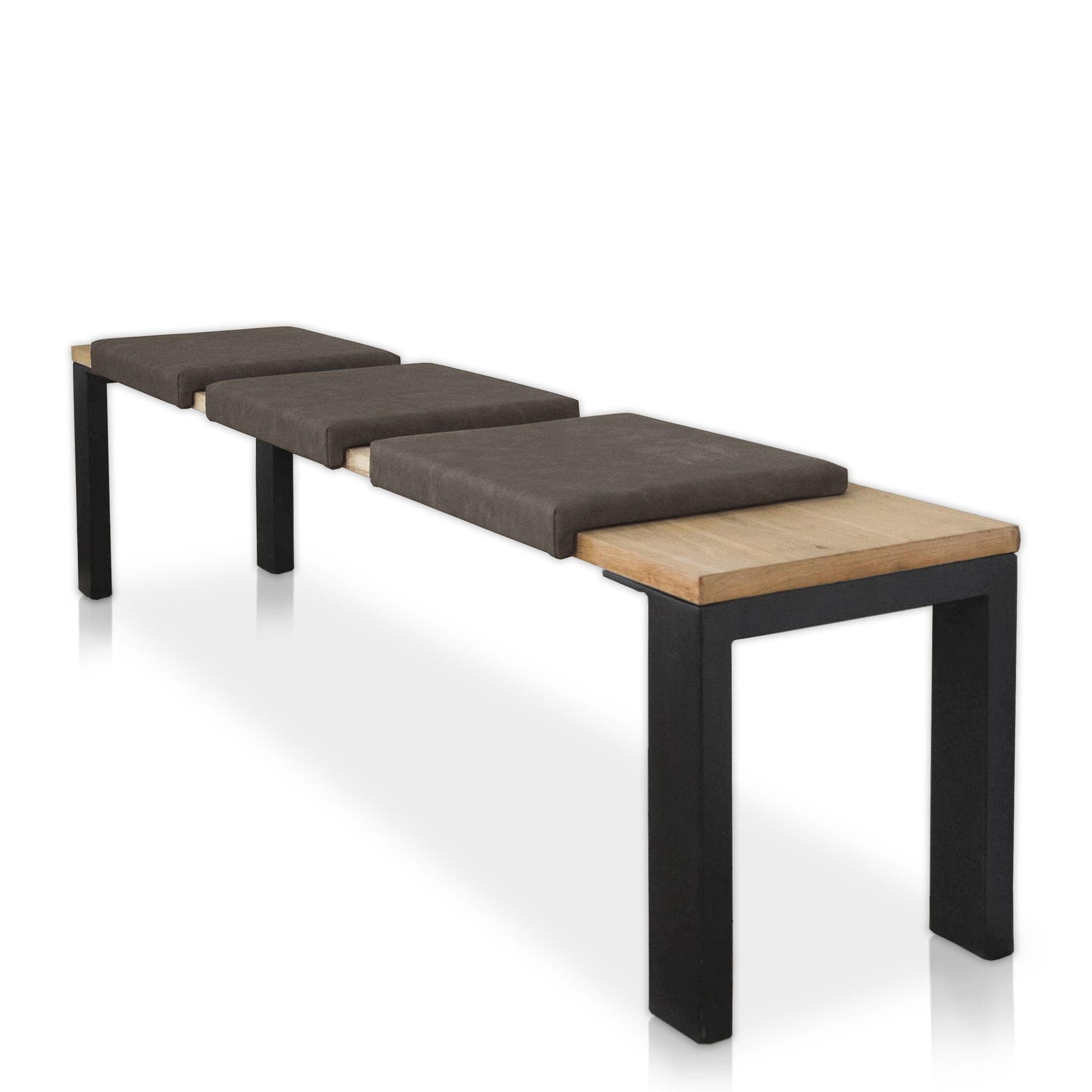 Lycce Bankauflage Подушки Klemmkissen mit 1 Leiste, 35cm Klemmtiefe, Kunstleder, (1 St), weich gepolstert, verrutscht nicht, made in germany