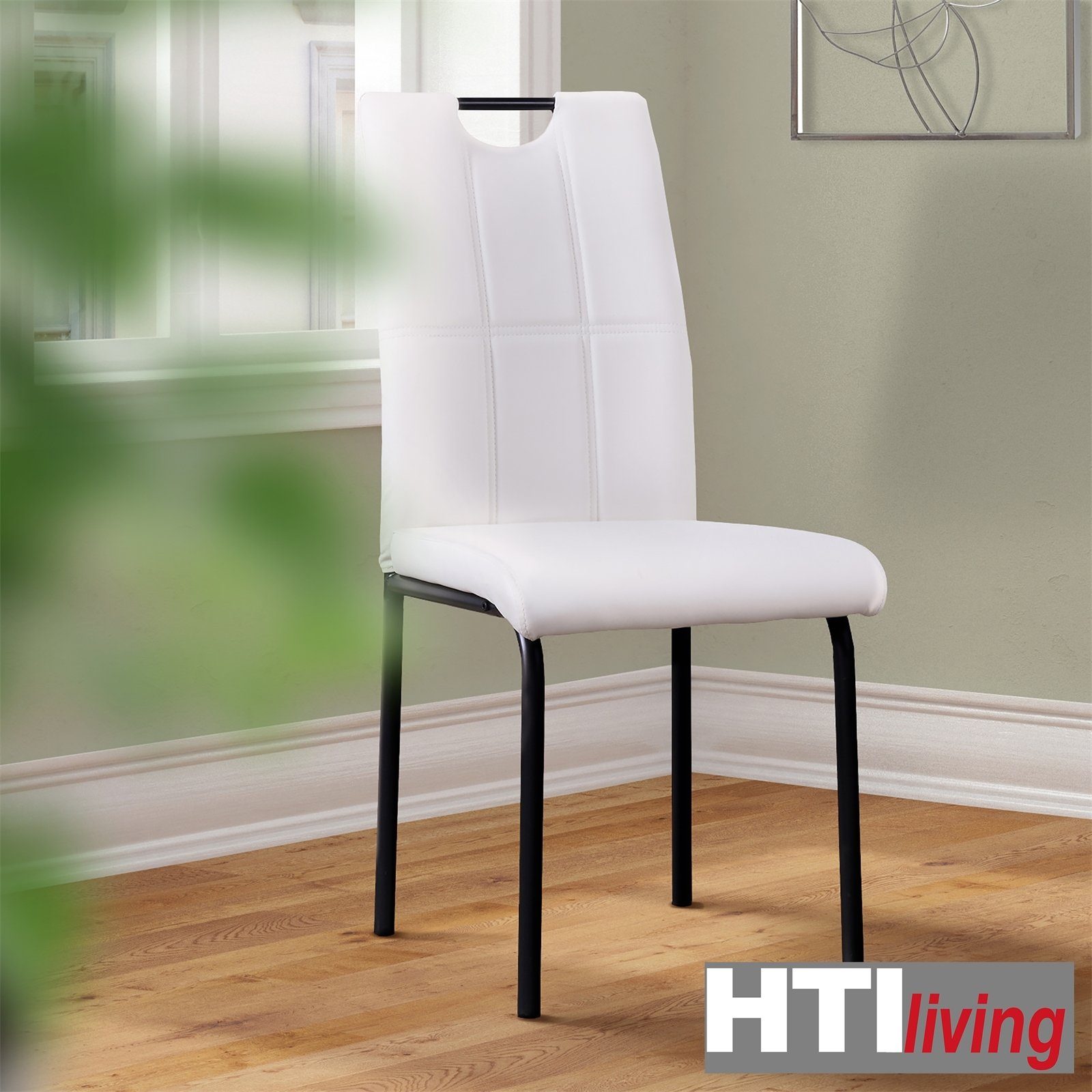 HTI-Living Esszimmerstuhl Stuhl Denton PU Weiß günstig online kaufen