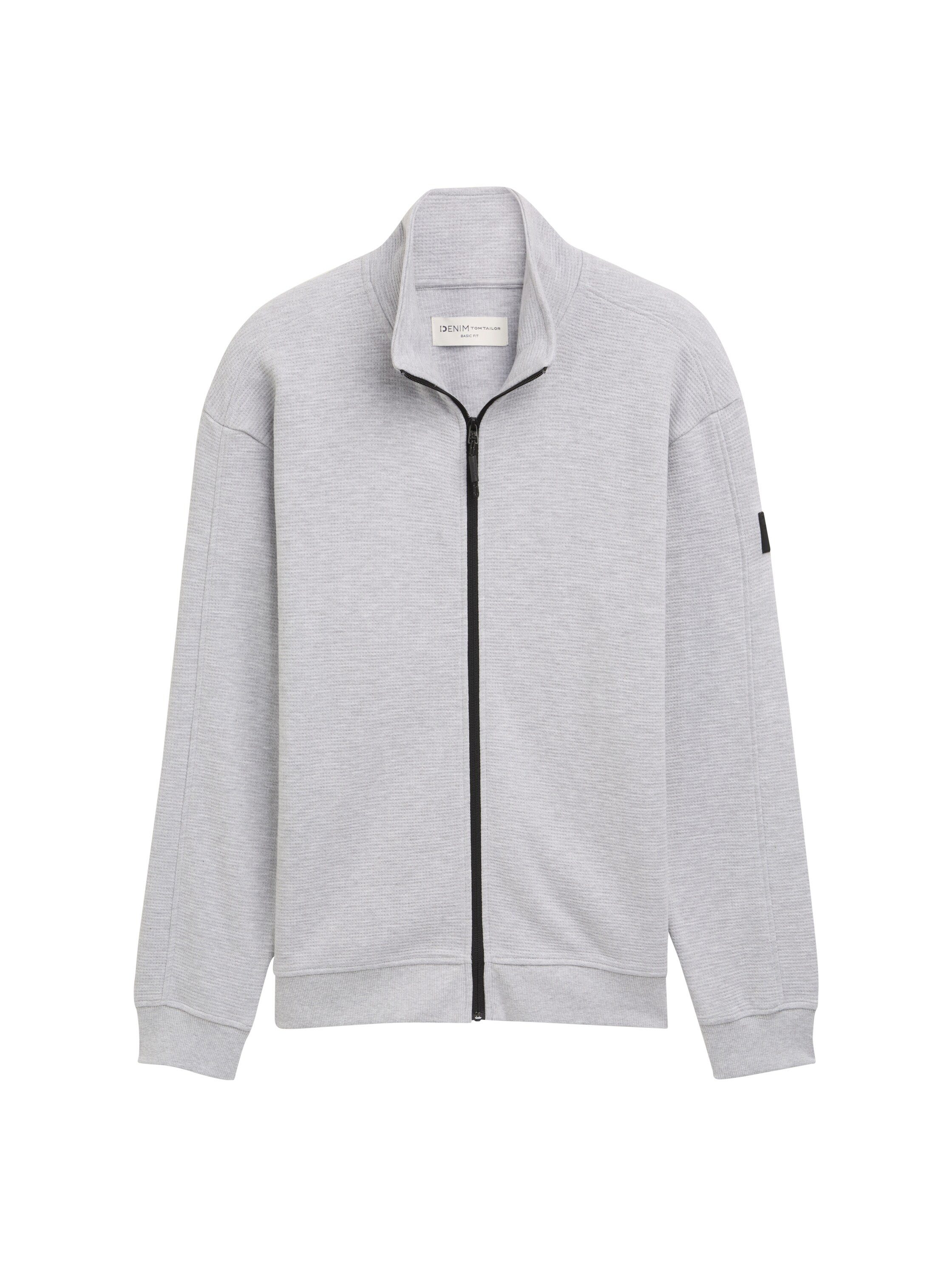 TOM TAILOR Denim Sweatjacke mit Stehkragen