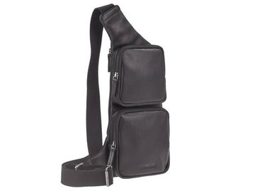 Greenburry Umhängetasche Basic, Crossbag 24x43cm, Schultertasche, Leder