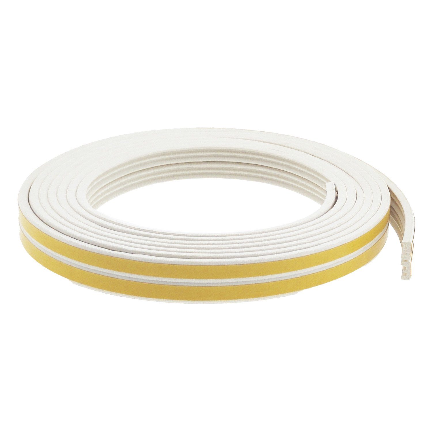 varivendo Dichtungsband Dichtungsband E-Profil weiß 2x3m, (Rolle, 1-St., Gummidichtung), abdichtungsband luftdicht fensterdicht türdicht scheibendichtung