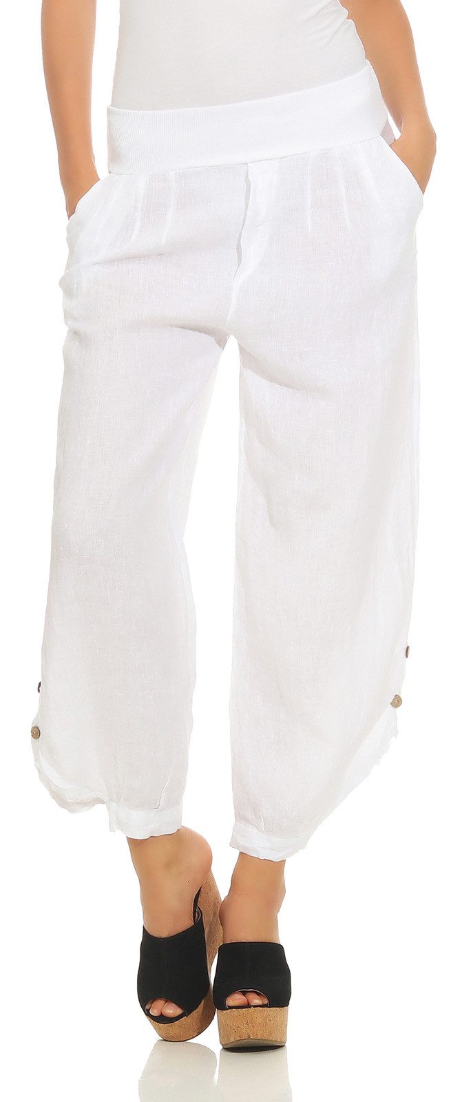 Mississhop Leinenhose 100 % Leinen Sommerhose, günstig online kaufen