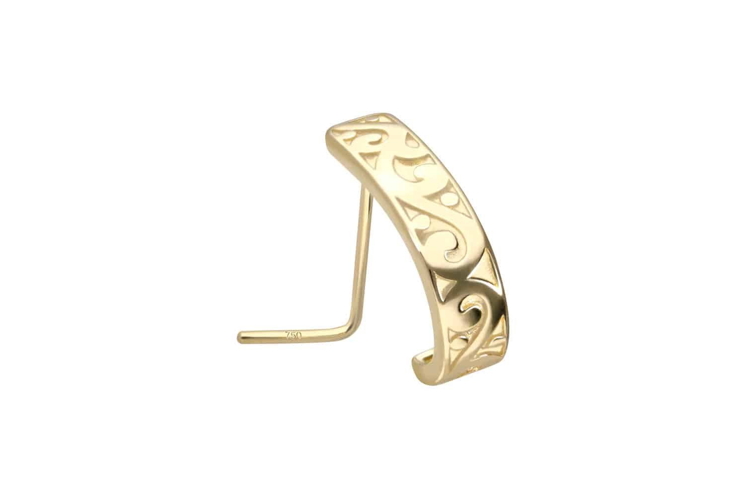 Nasenpiercing 14/18 Karat Gold Nasenstecker ORIENTLALISCHES DESIGN