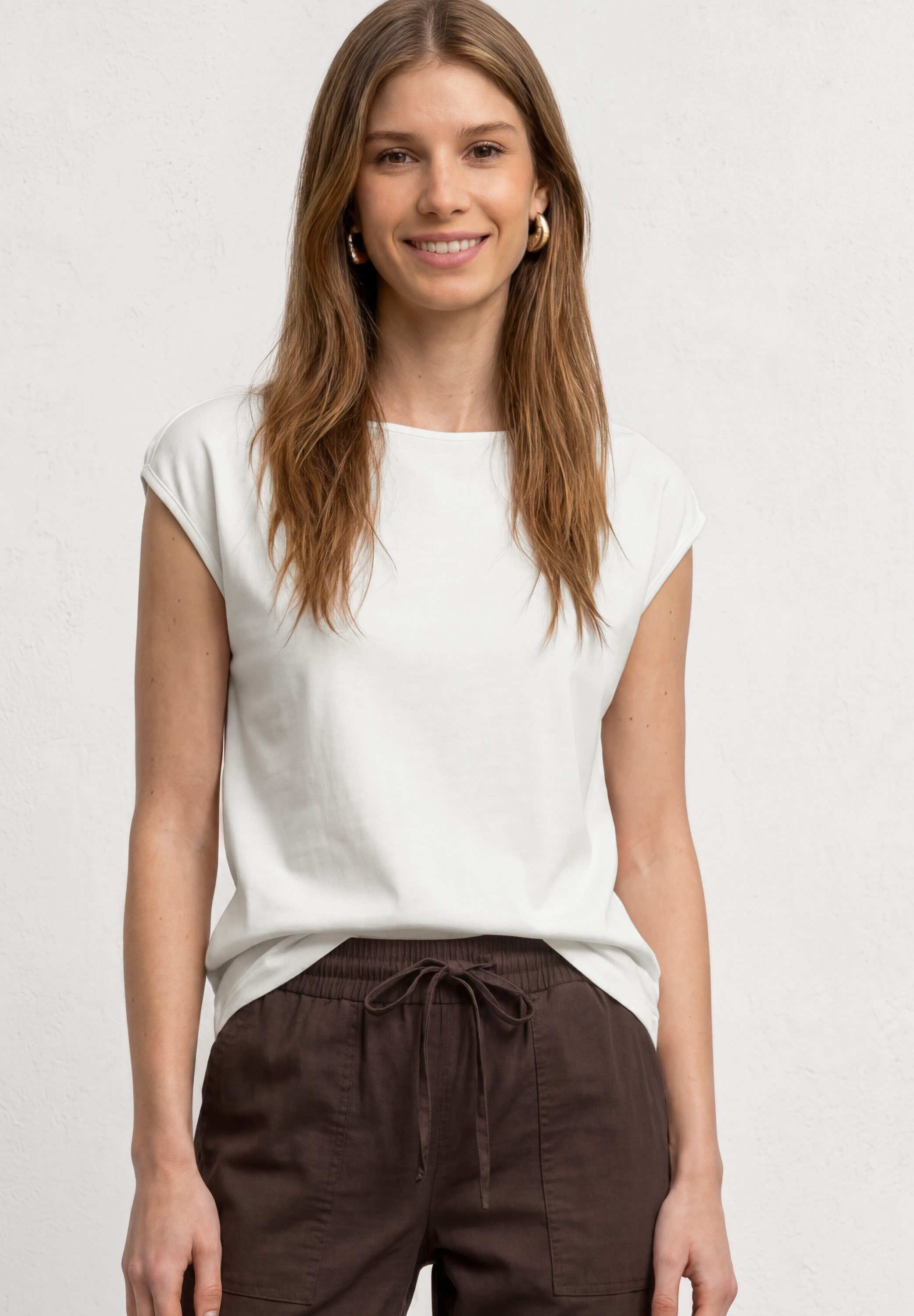 STREET ONE T-Shirt mit U-Boot-Ausschnitt