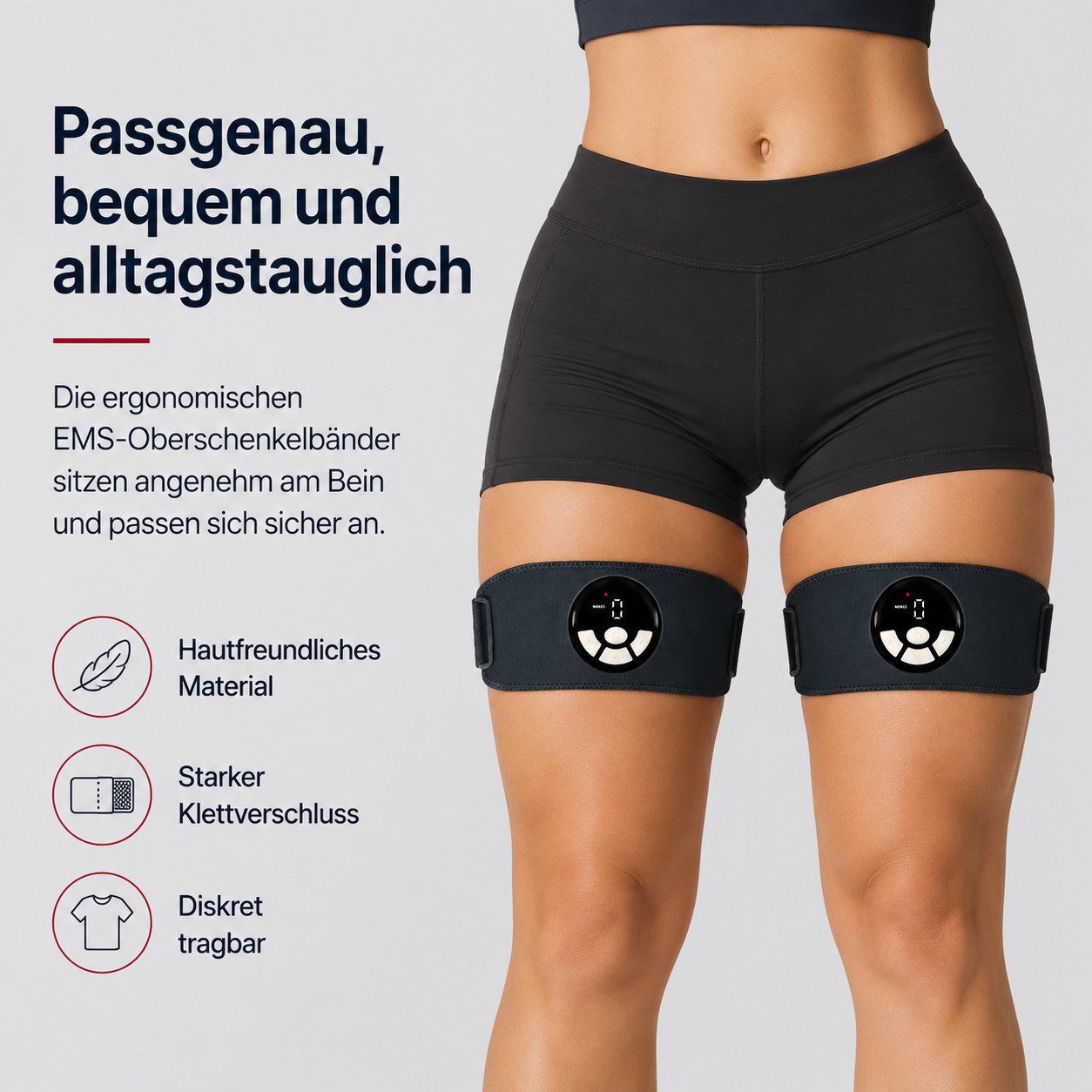 Tekoo EMS-Gerät EMS Beintrainer 2er-Set mit Wärmefunktion, Muskelstimulation für Beine, EMS mit 3-Stufen Wärmefunktion, Nutzung ohne Gel-Pads möglich