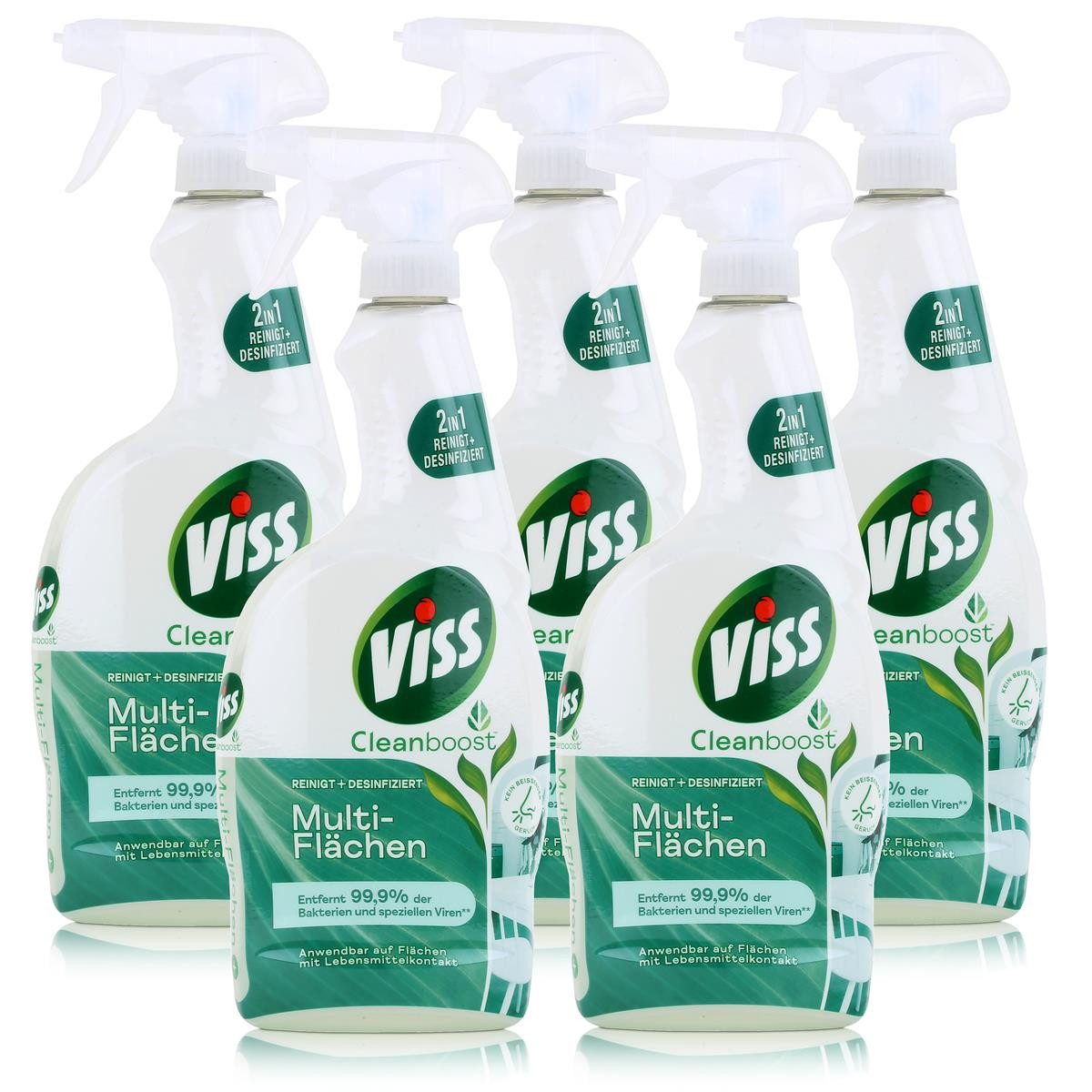 Viss Cleanboost Multi-Flächen 750ml - Allzweckreiniger (5er Pack) Allzweckreiniger