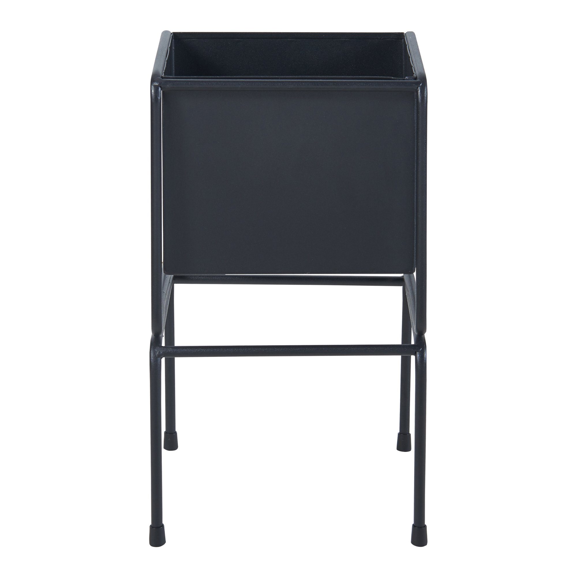 en.casa Blumenständer, »Sveio« mit einem Kasten Metall 36 x 20 x 20 cm Schwarz