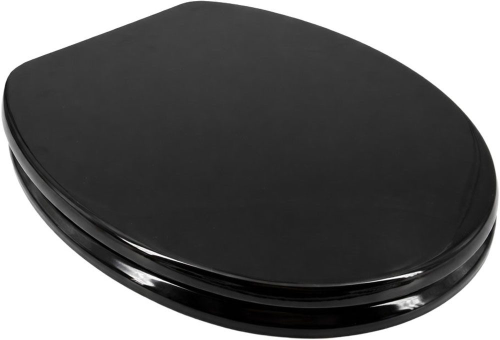 welltime WC-Sitz Classic Colours, Kratzfester Klo-Sitz mit einem Holzkern und Absenkautomatik