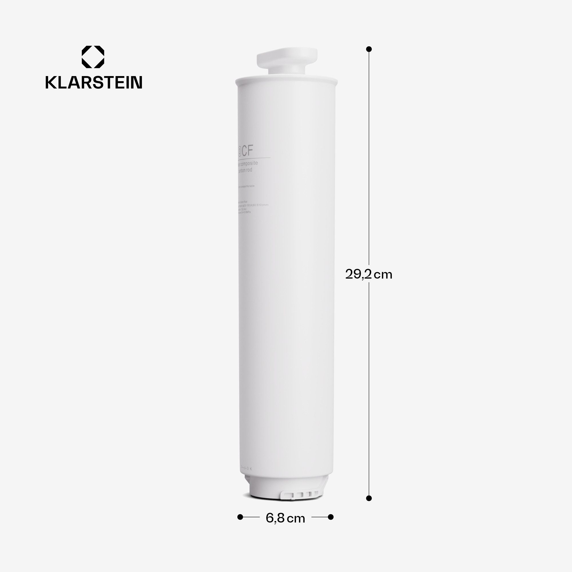 Klarstein Wasserfilter AquaFina CF Filter, Zubehör für AquaLine CF, 2-in-1 Filtersystem Wasseraufbereitung Carbon-Filter