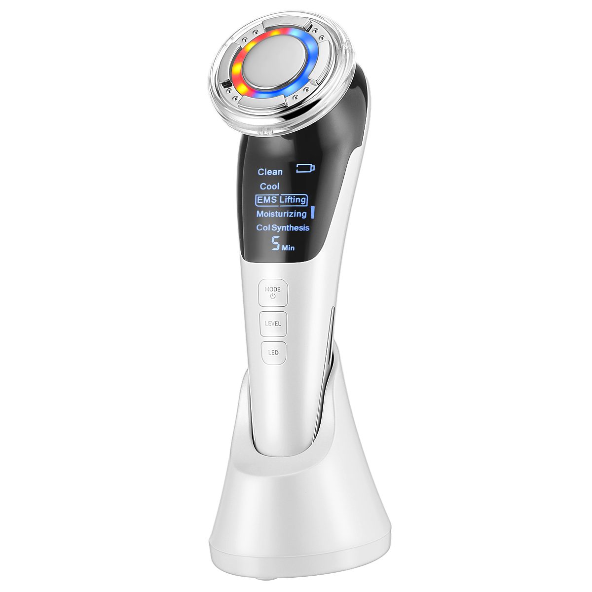 Gesichtsmassagegerät Anti-Aging-Gerät,Kälte+Wärme Massagetherapie,EMS, Hot/Cool Behandlung