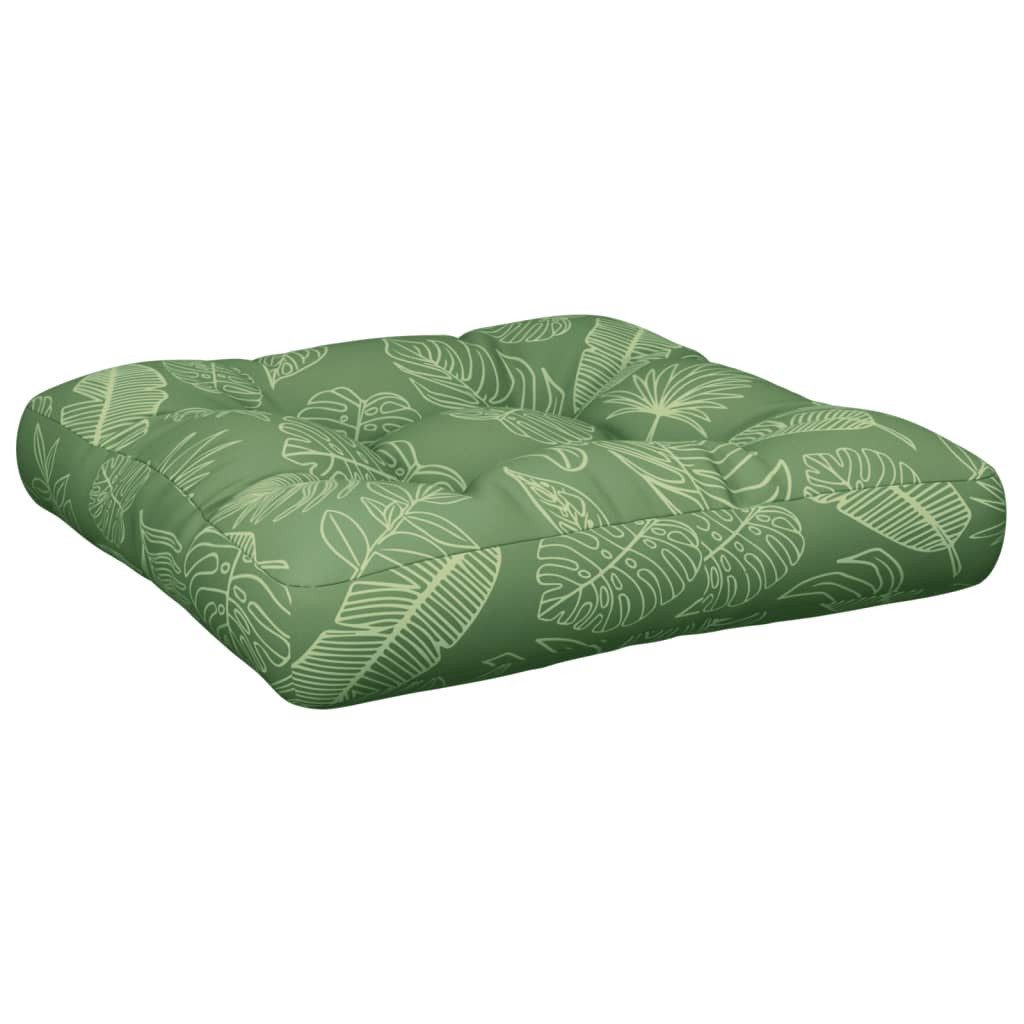 vidaXL Sitzauflage Palettenkissen Blattmuster 58x58x10 cm günstig online kaufen