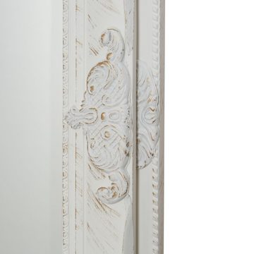 LebensWohnArt Wandspiegel Stilvoller Spiegel GRANDE 190x65cm antik-weiss Barockstil Facette