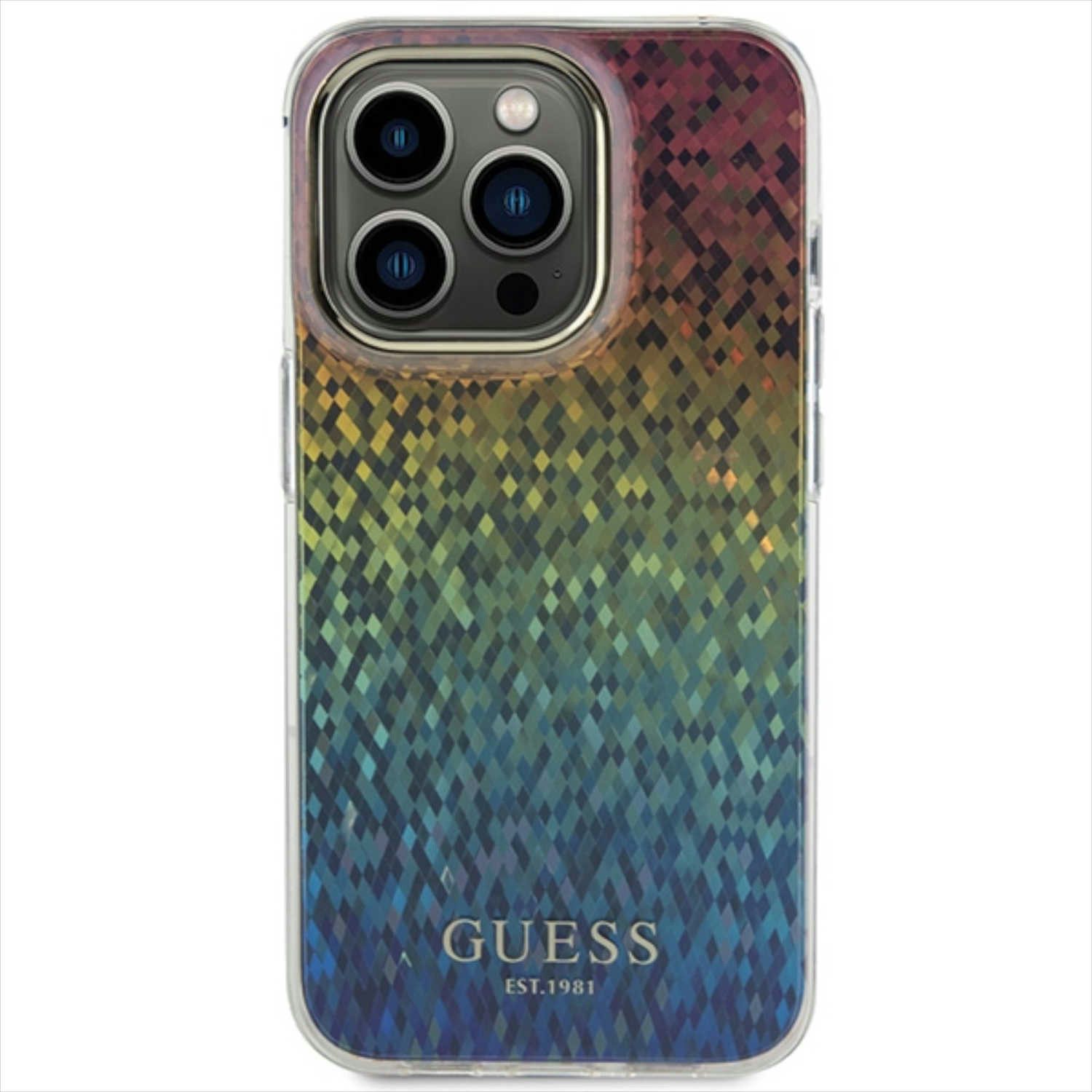 Guess Smartphone-Hülle Guess Apple iPhone 15 Pro Max Schutzhülle Mirror Disco Mehrfarbig