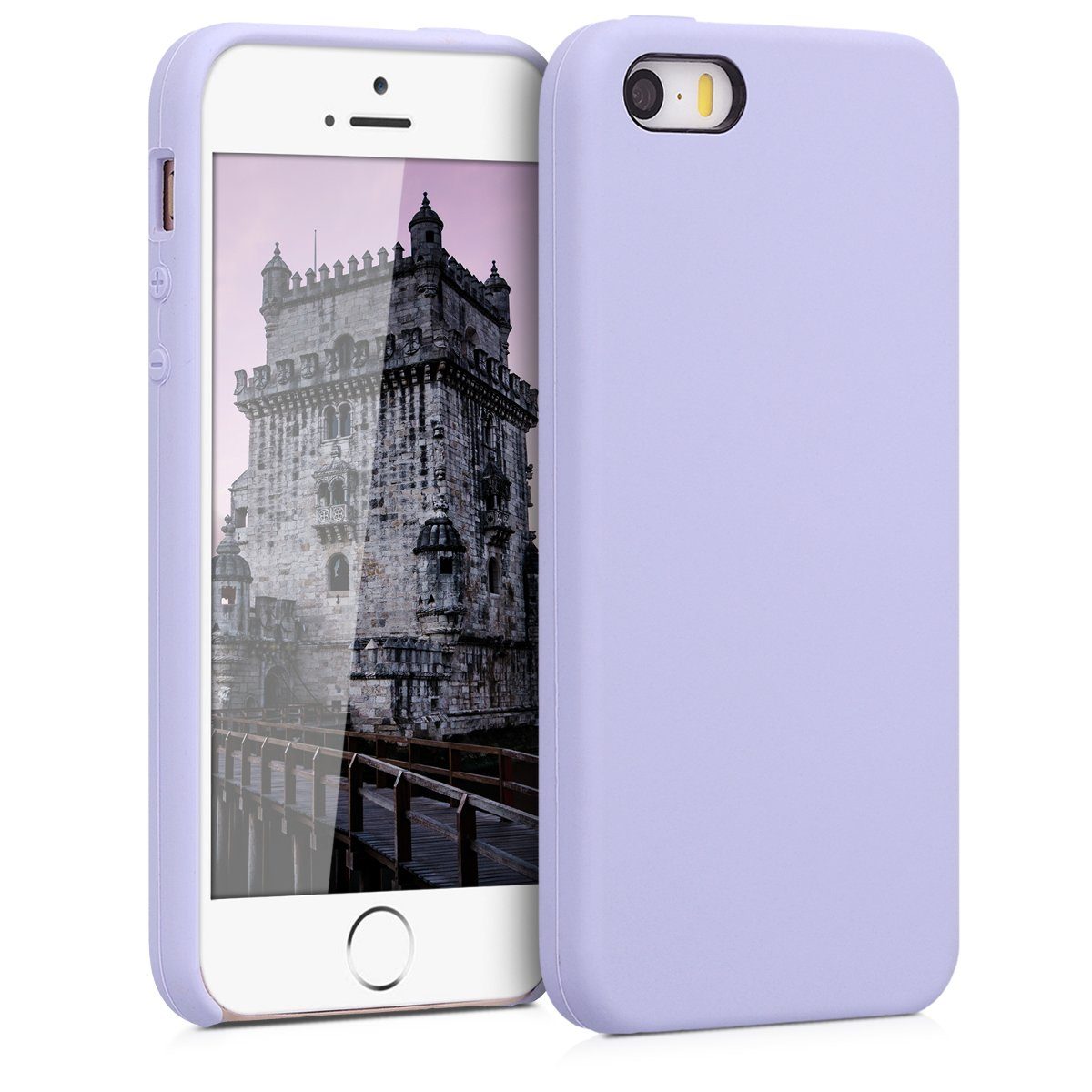 kwmobile Handyhülle Handyhülle für Apple iPhone SE (1.Gen 2016) / 5 / 5S Hülle, Weiches Handy Silikon Case - Schutzhülle Cover
