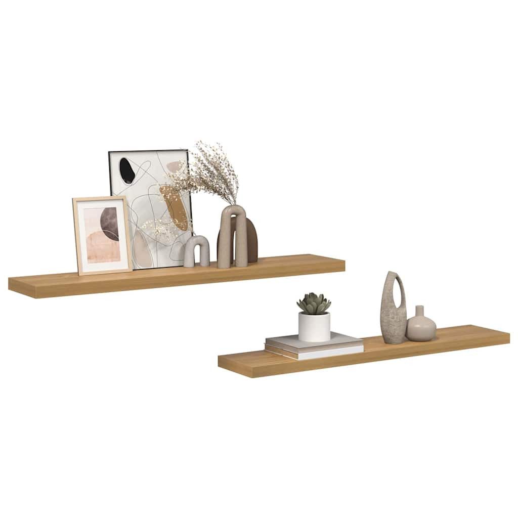 vidaXL Regal Wandregale 2 pcs Braun 120 x 23,5 x 4 cm Holzwerkstoff, 2-tlg. günstig online kaufen