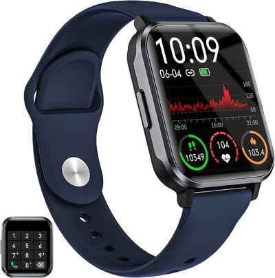 Gardien Smartwatch (1,83 Zoll, iOS Android), mit Telefonfunktion Fitness Armbanduhr 100+ Sportmodi Pulsuhr Stoppuhr