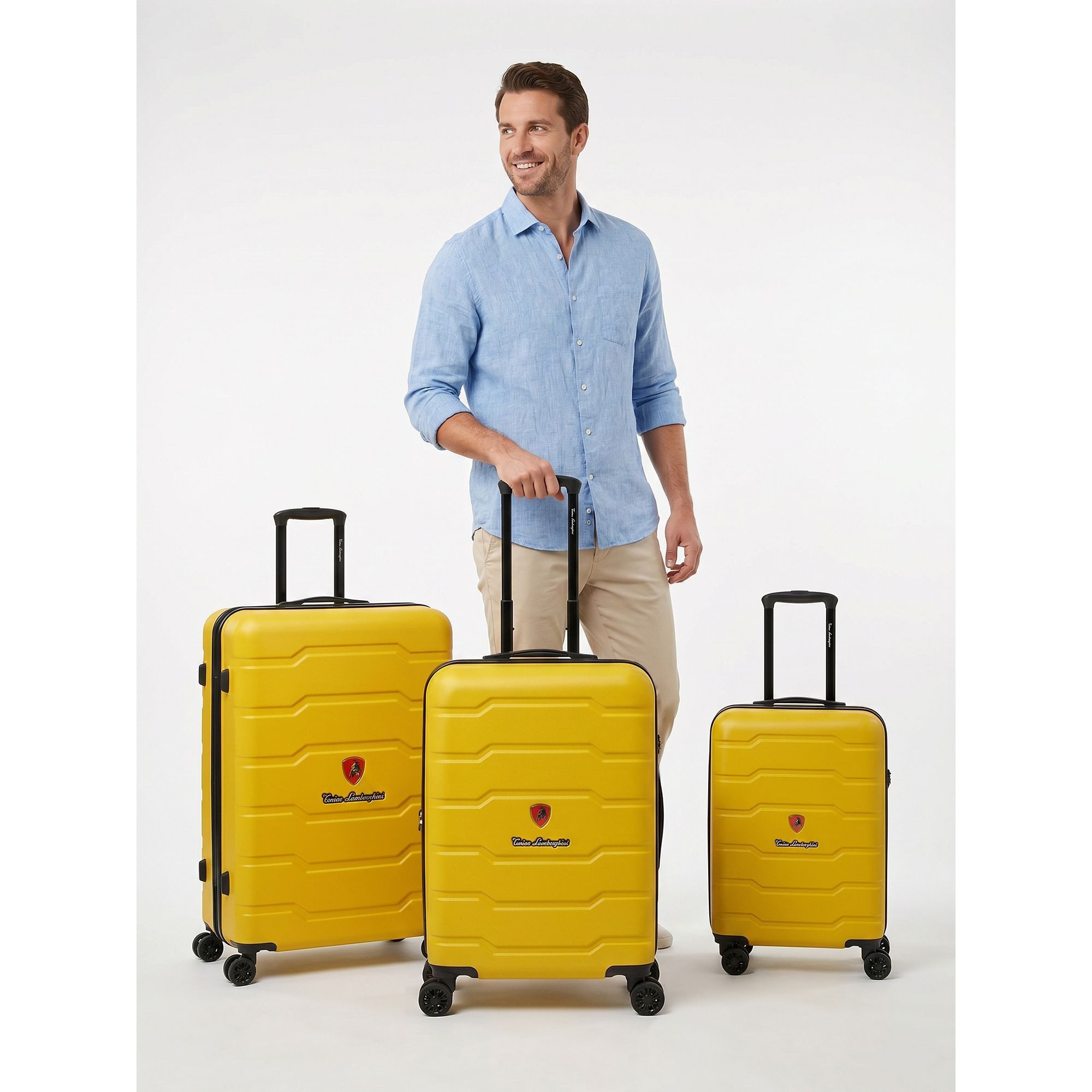 Tonino Lamborghini Trolleyset Bologna, 4 Rollen, (3-teilig, 3 tlg), ABS – Bild 2 von 5