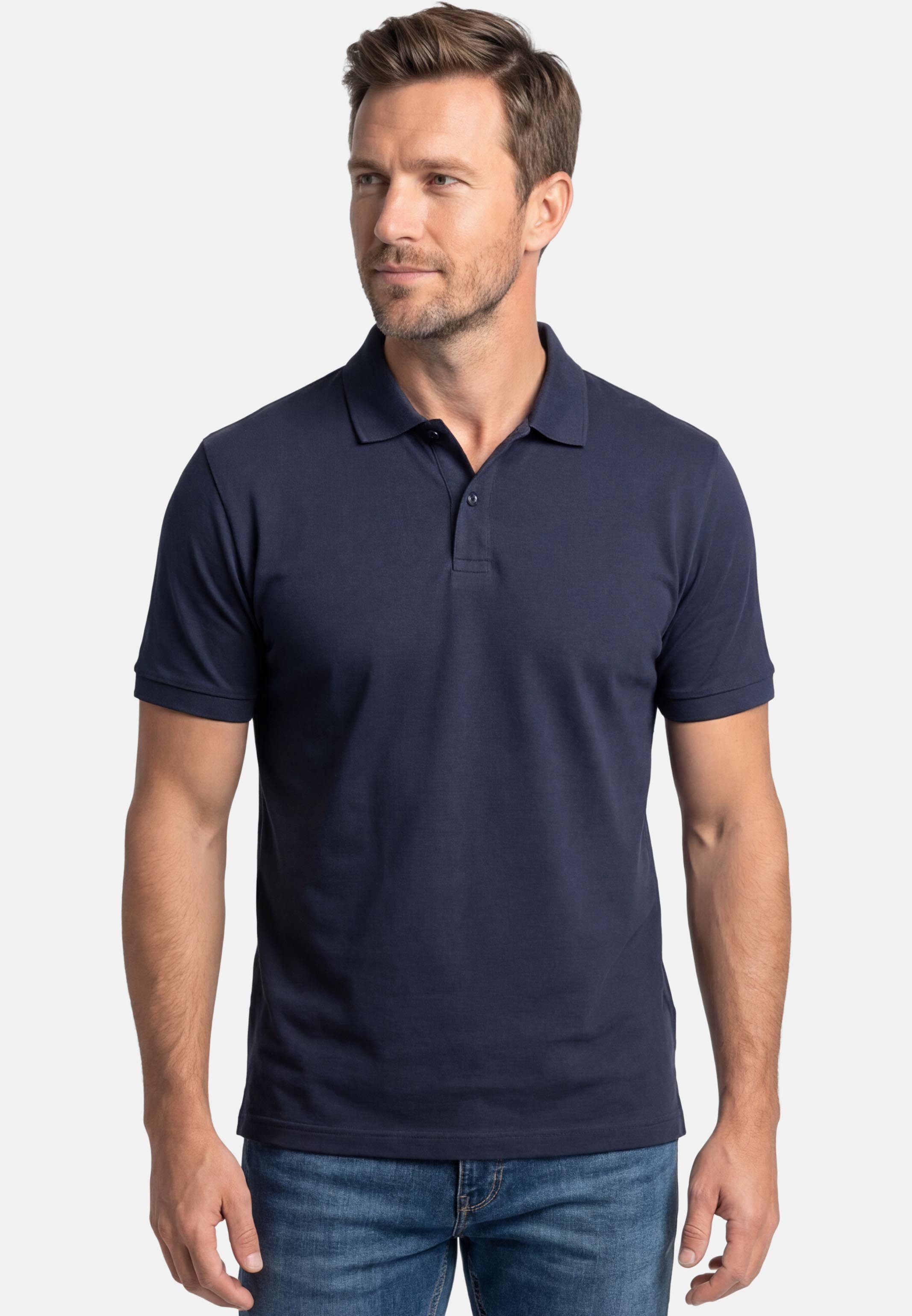 RAGMAN Poloshirt Basic (1-tlg) Poloshirt - Baumwolle - Atmungsaktiv - Klassischer Look