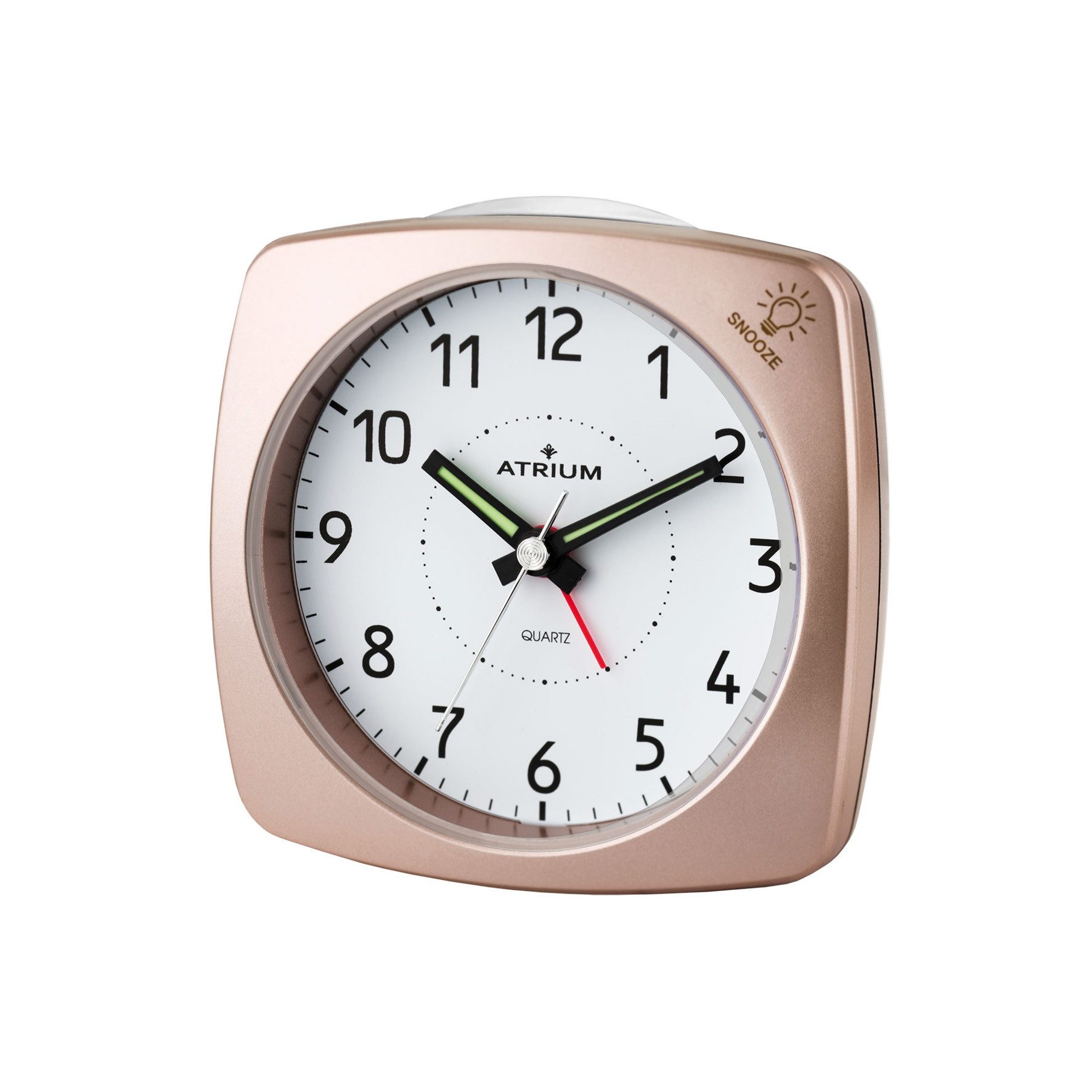 Atrium Quarzwecker A251 Analog Quarz ohne Ticken Licht Snooze Klassisch Modern