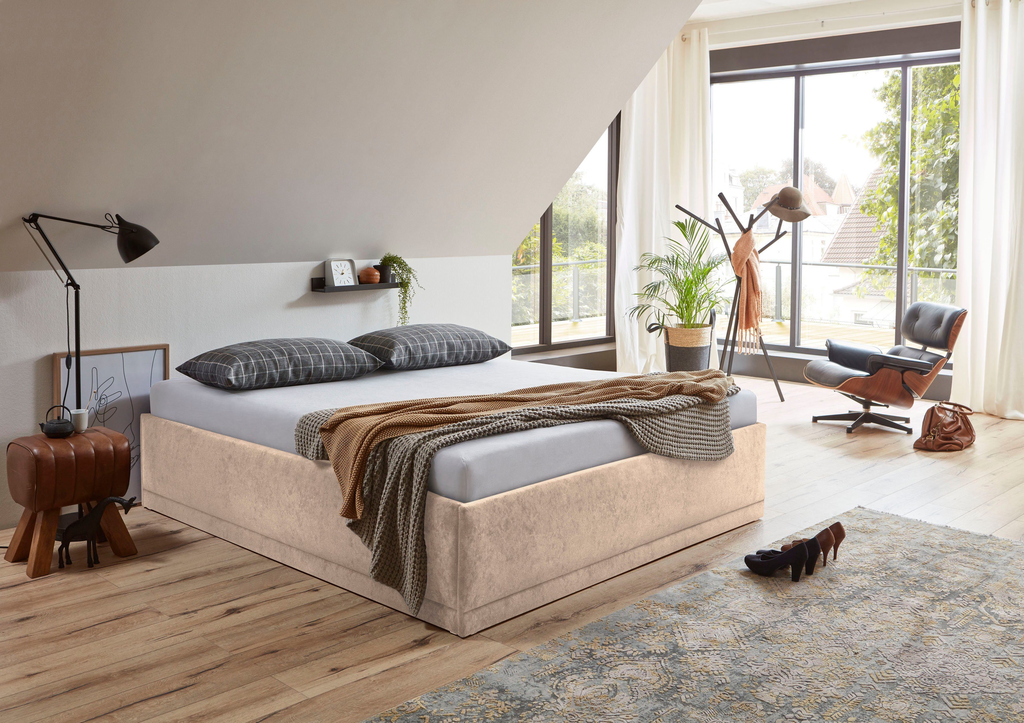 Westfalia Schlafkomfort Polsterbett "Texel" Komforthöhe mit Zierkissen, Bet günstig online kaufen
