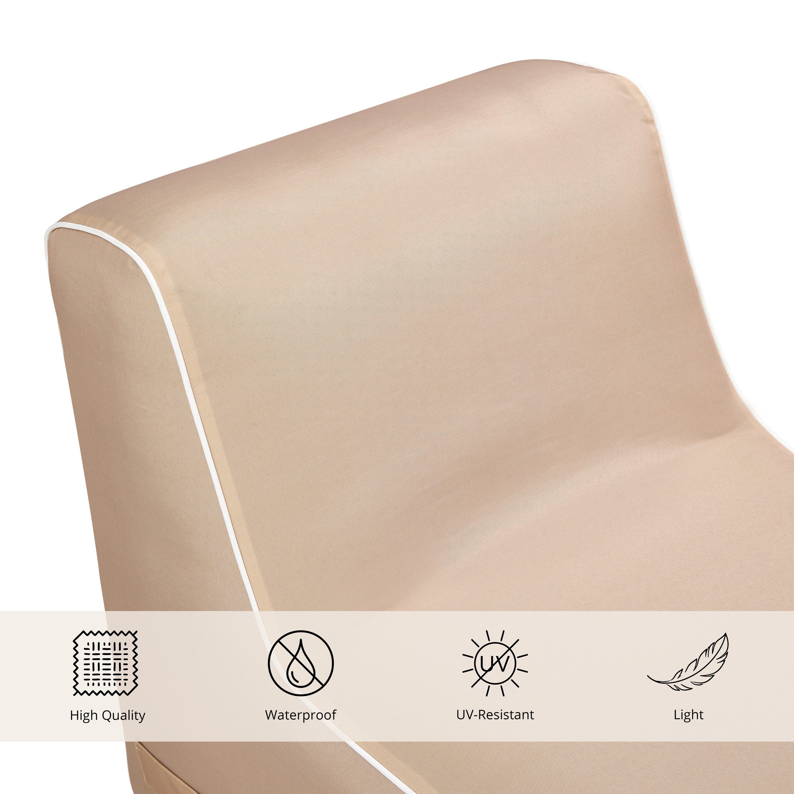 hjh LIVING Sitzsack Luftsofa Sitzolo Air Stoff, Luftsofa Outdoor Sitzsack inkl. Fußpumpe, Wasser- & UV-beständig