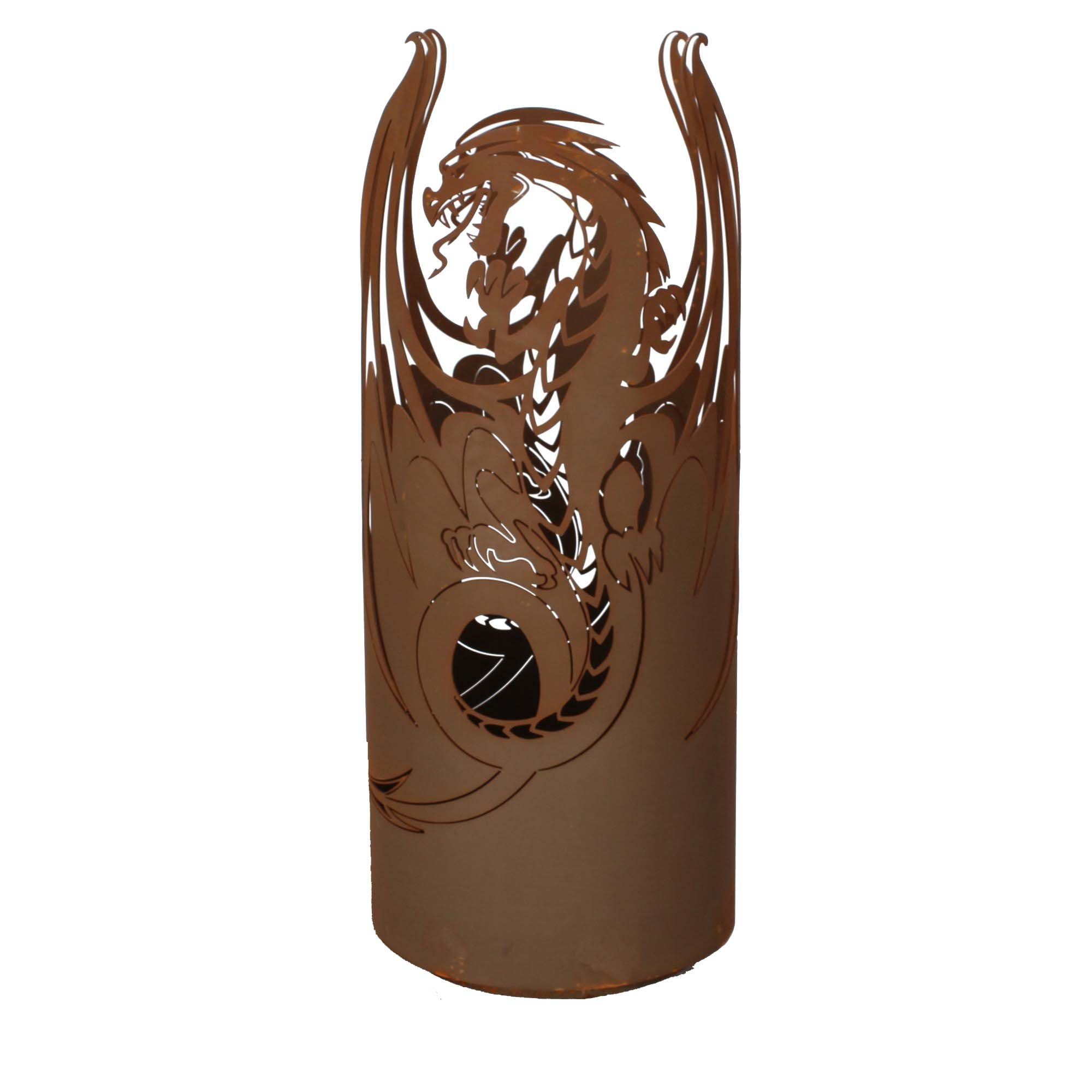 Ferrum Art Design Feuerkorb Ferrum Feuerkorb Fliegender Drache Edelrost 1-0952, (1-St)