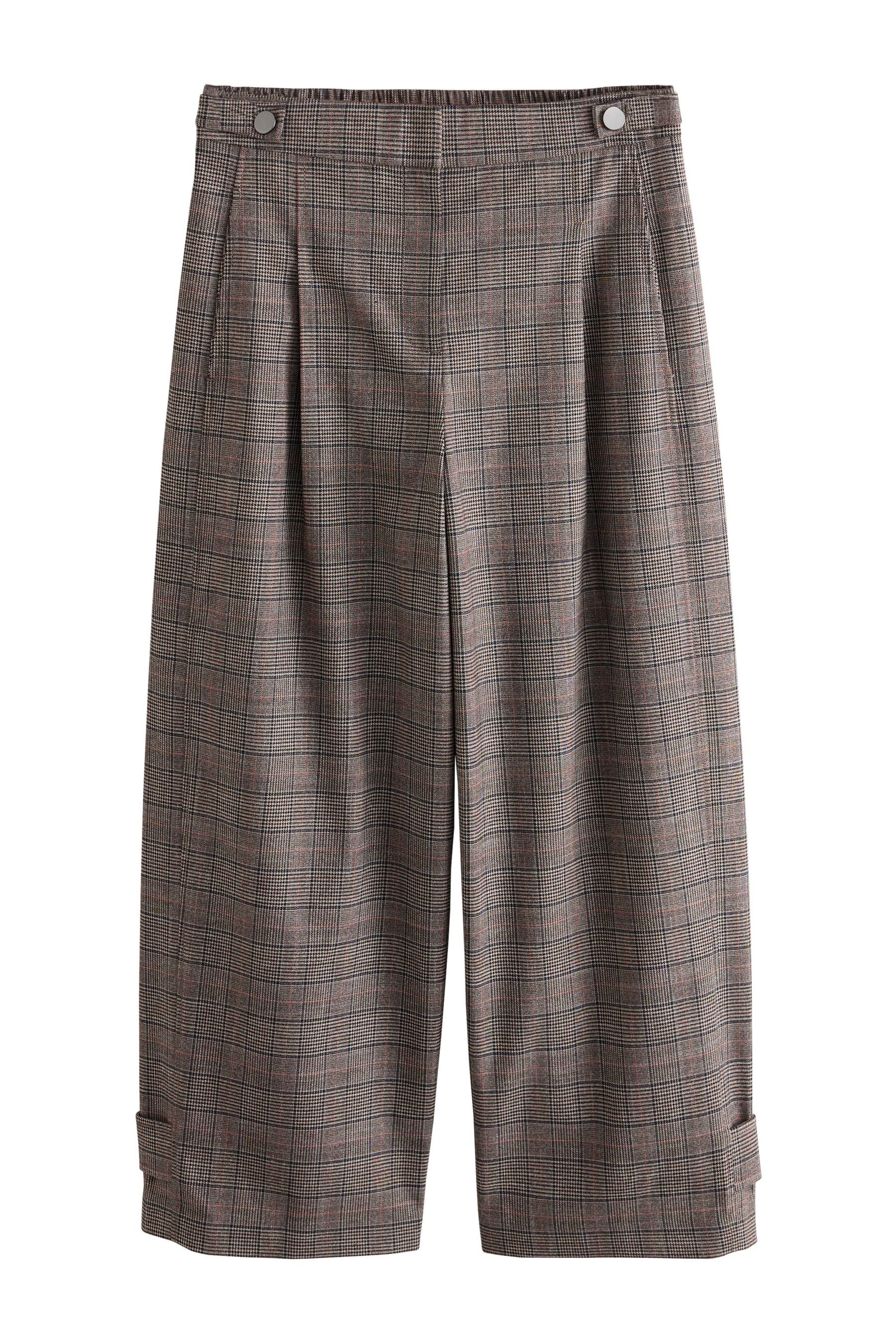 Next Stoffhose Hose mit Barrel-Bein und geknöpftem Saum (1-tlg)