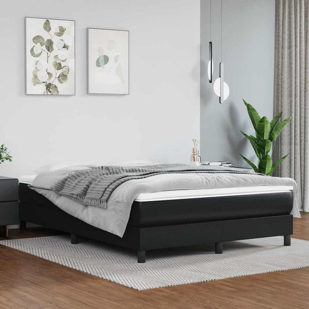 Taschenfederkernmatratze Taschenfederkernmatratze Mittel Schwarz 140x190x20 cm Kunstleder, vidaXL