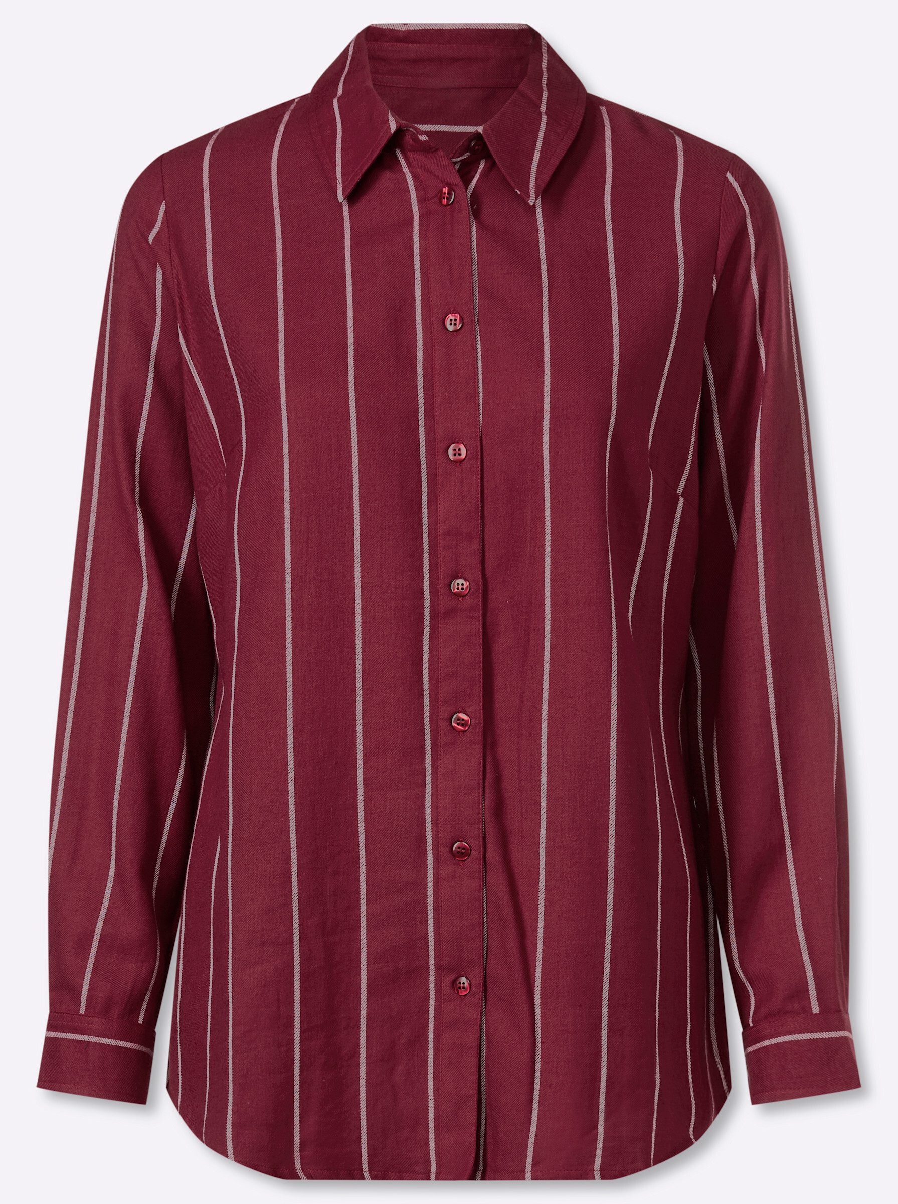 Sieh an! Klassische Bluse Longbluse Langarm