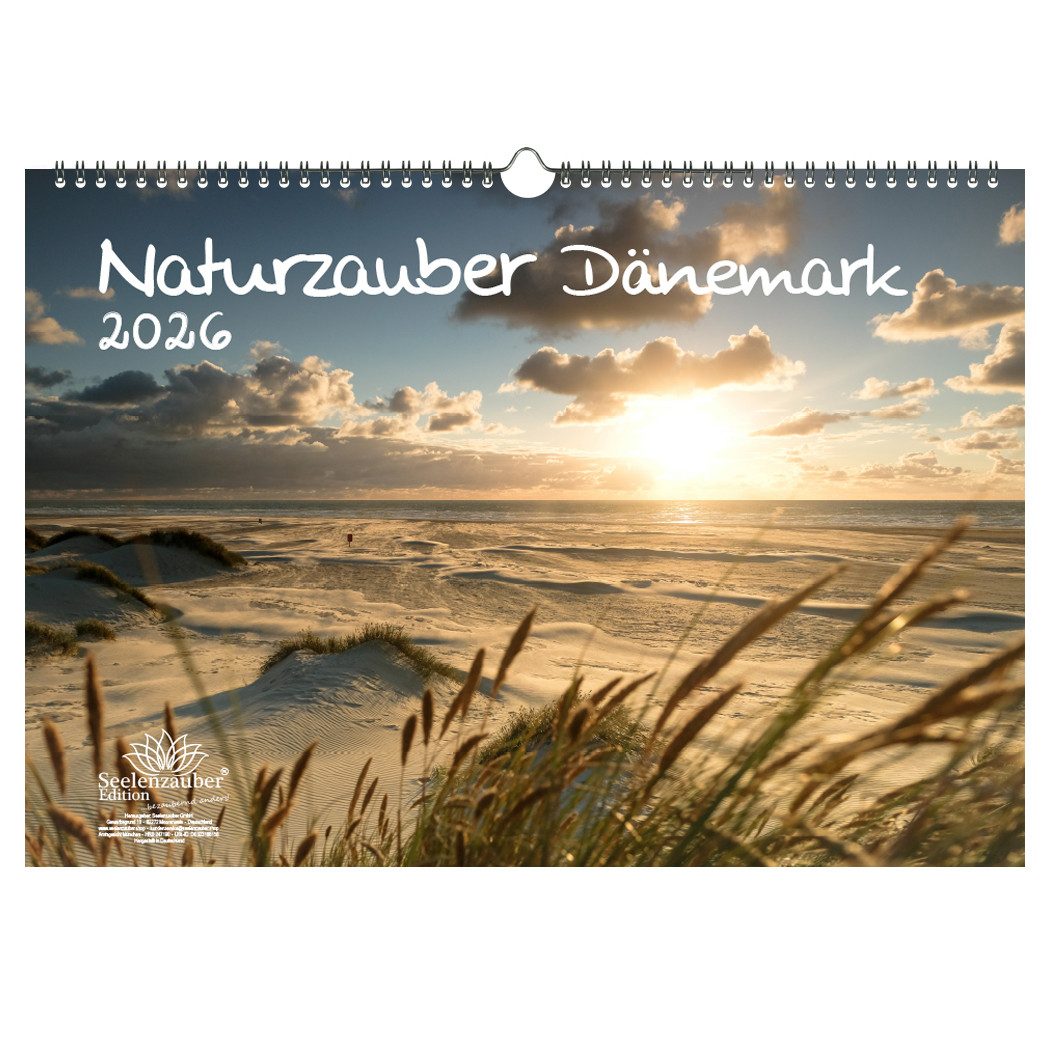 Seelenzauber Wandkalender Naturzauber Dänemark DIN A3 Kalender für 2026 Natur Reise Land Urlaub