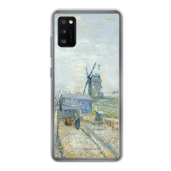 MuchoWow Handyhülle Montmartre: Mühlen und Gärten - Vincent van Gogh Handyhülle Samsung Galaxy A41 Smartphone-Bumper Print Handy