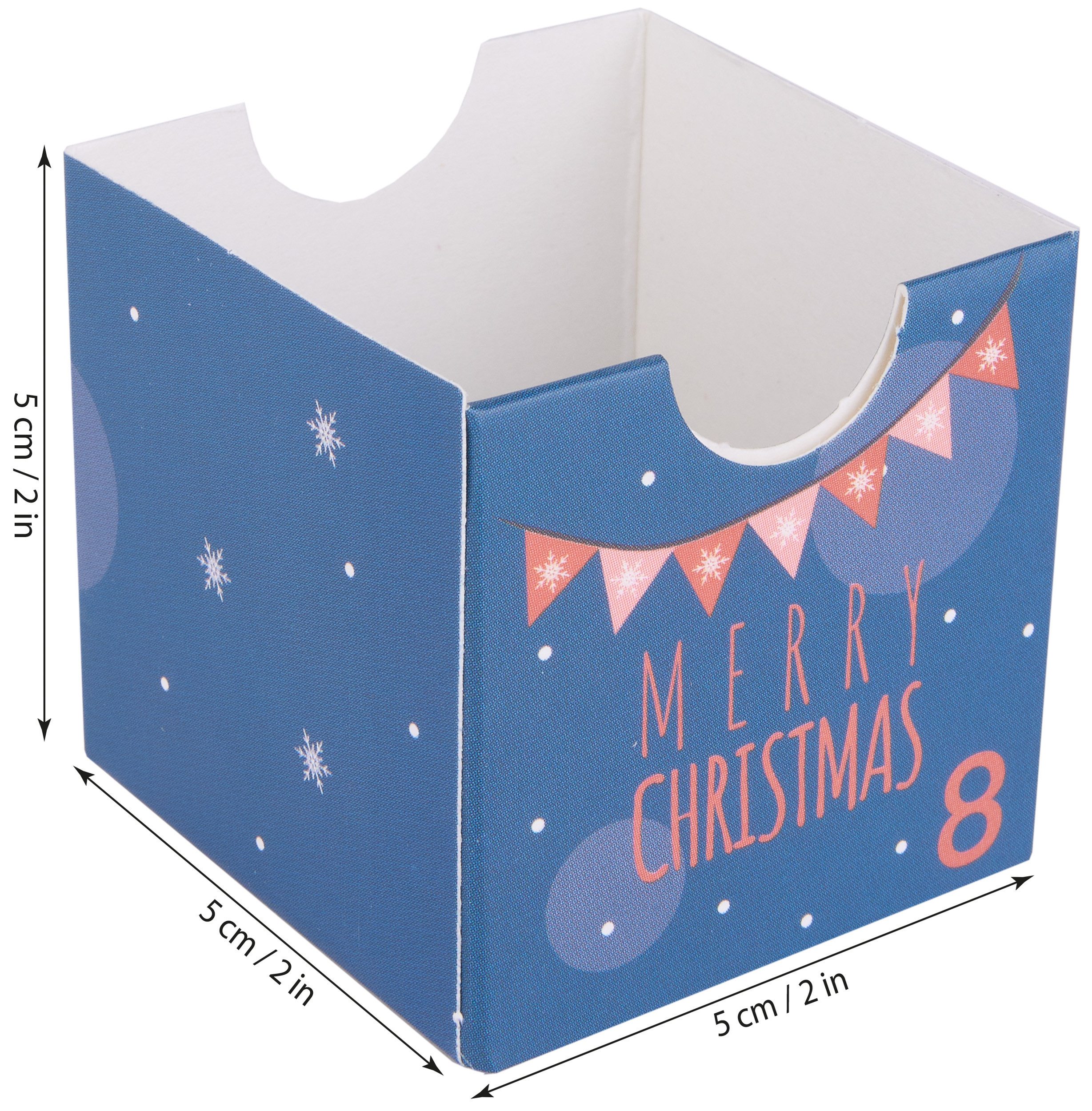 BRUBAKER befüllbarer Adventskalender DIY Weihnachtskalender mit 24 Türchen zum Befüllen Wichtel Zwerge Blau (Wiederverwendbar, 1-tlg), Kalender für Gutscheine Süßigkeiten 32,5 cm Pappe