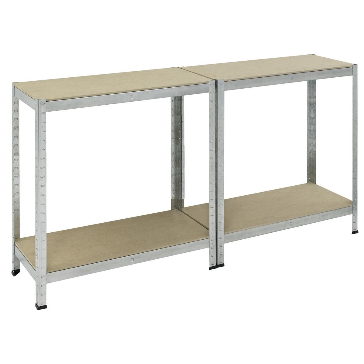 Regal pro-bau-tec Schwerlastregal 10068 150x75x30cm 4Böden 100kg