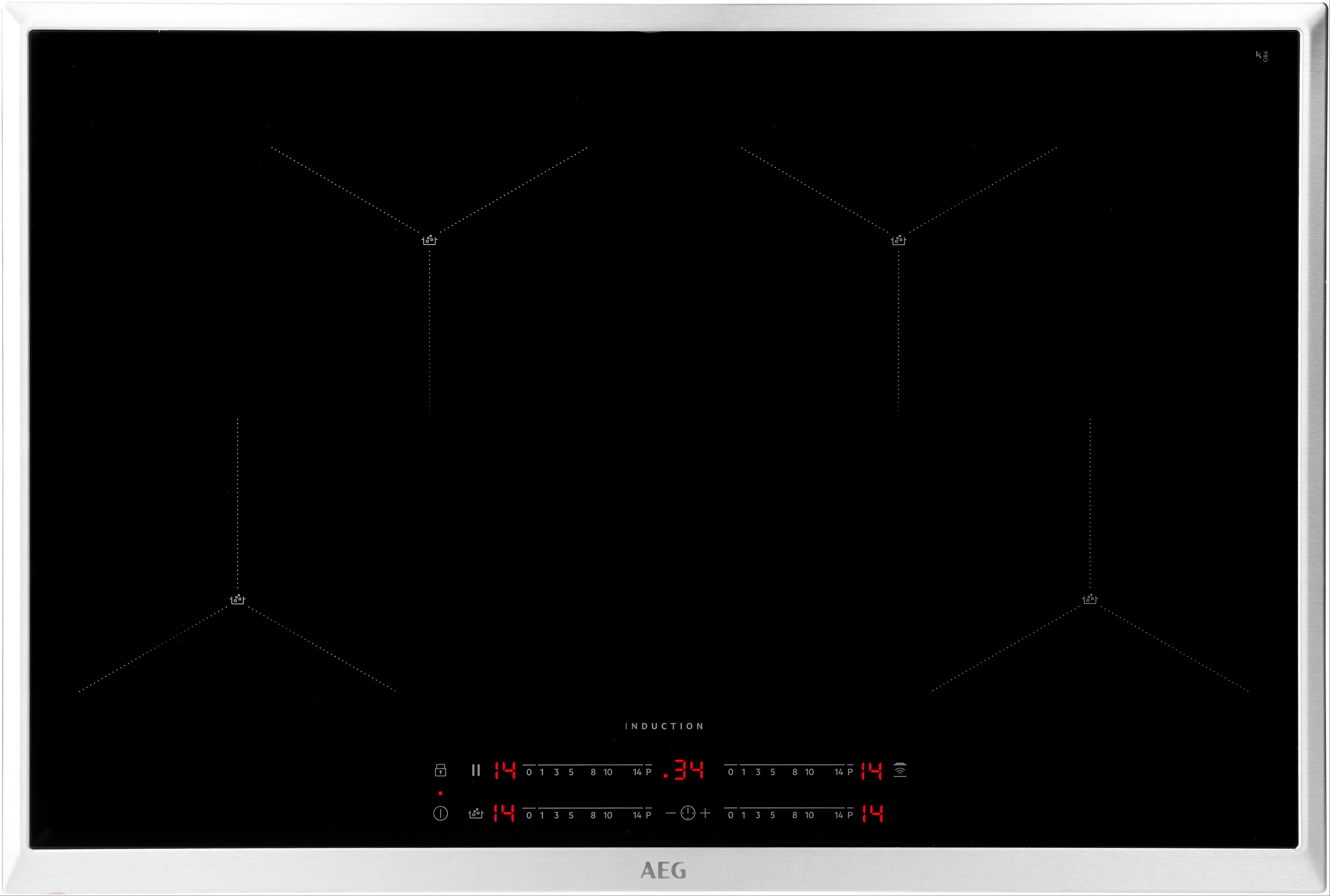 AEG Induktions-Kochfeld IAE84411XB, SenseBoil - Überkochschutz, SenseBoil®- Kochfeld - Automatische Temperaturregelung zum Aufkochen von Wasser