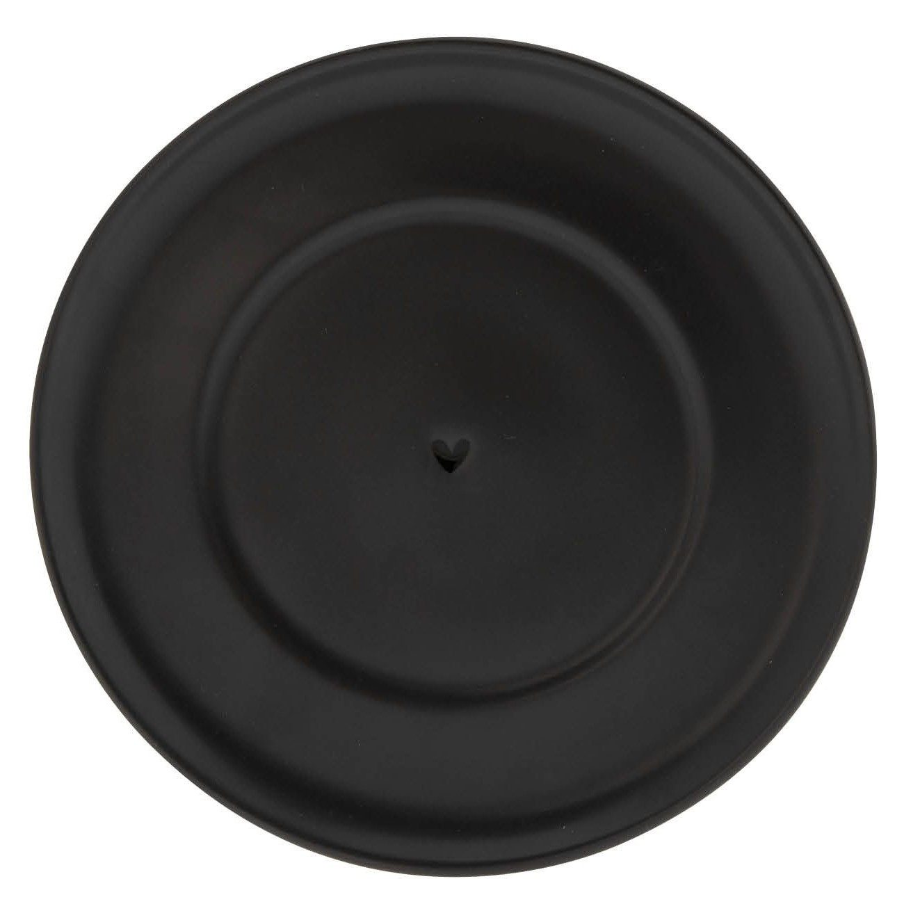 Bastion Collections Untertasse Matt Schwarz, Spülmaschinengeeignet, Schwarz, Motiv: Herz