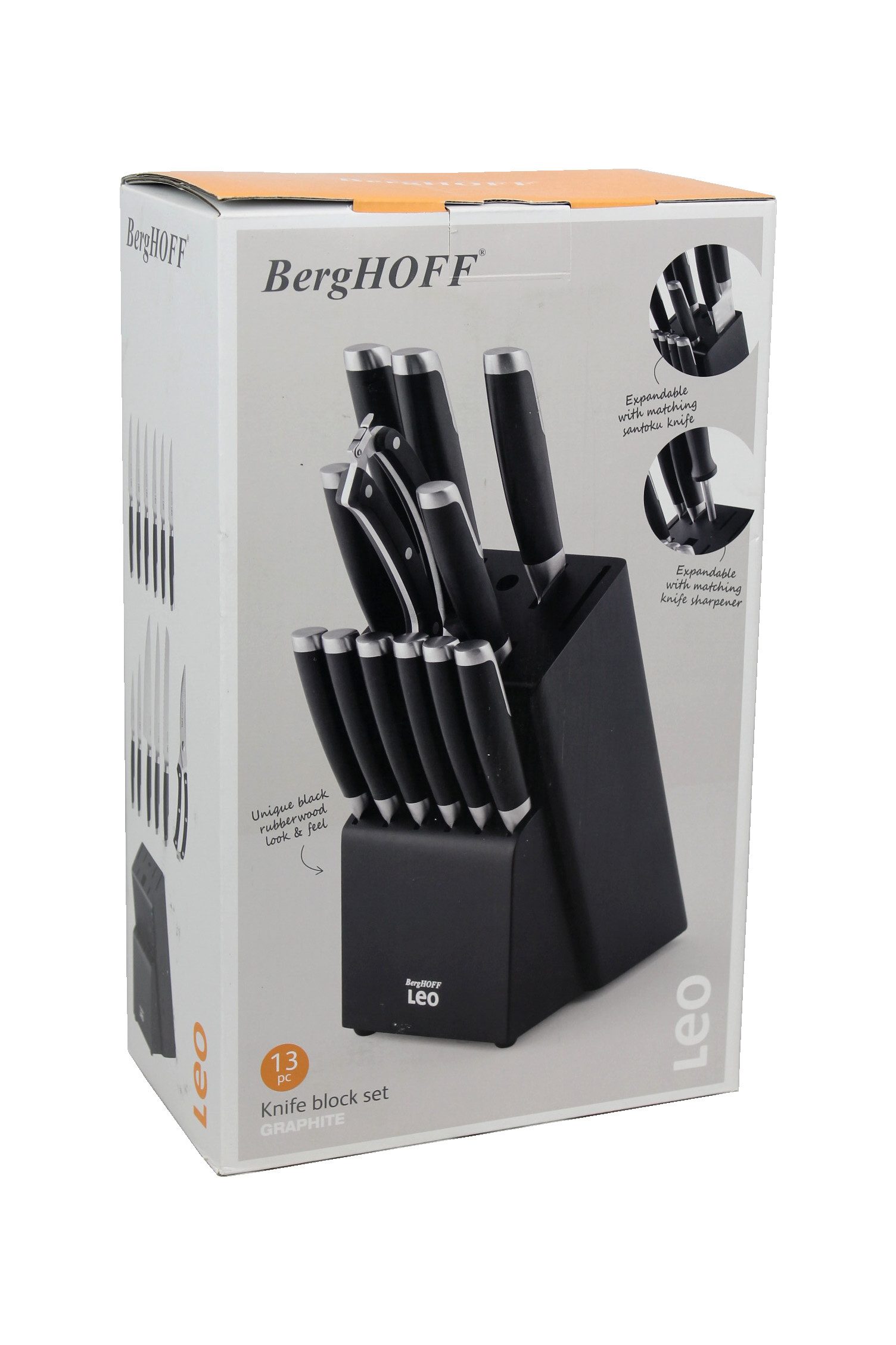 BergHOFF Messerblock Leo Graphite Messerblock 13-teilig