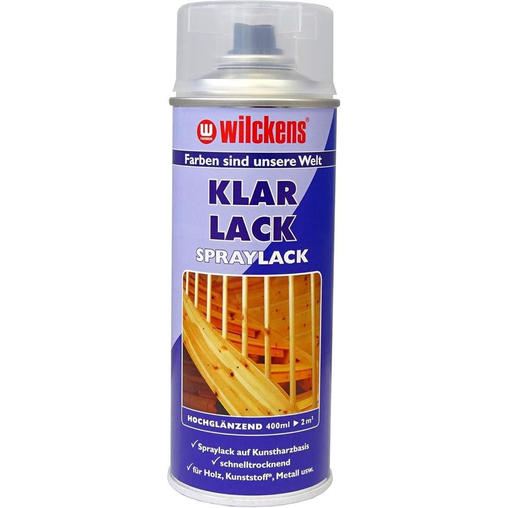 Wilckens Farben Sprühlack Klarlack Spraylack 400ml Lackspray, Besonders geeignet als Schlusslackierung