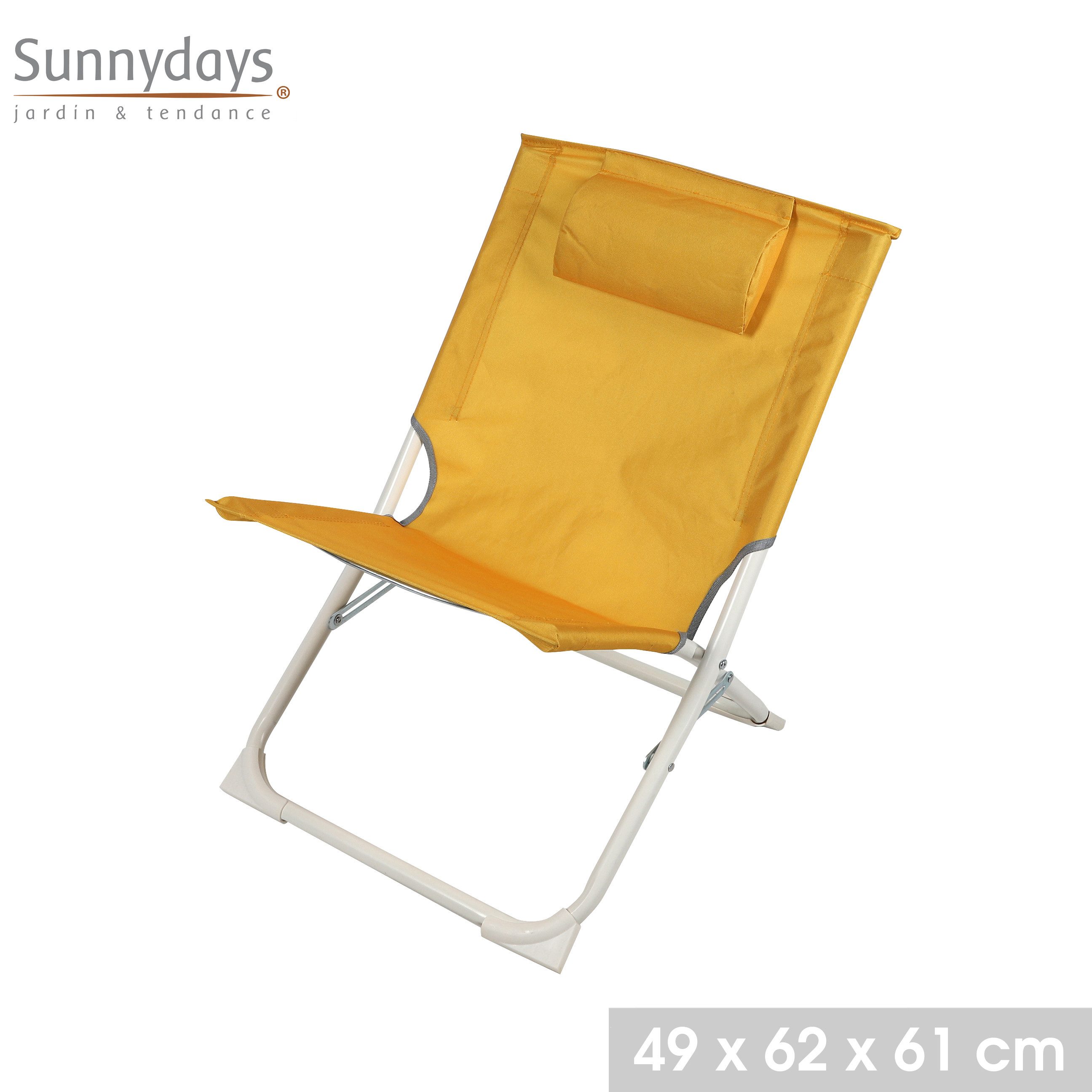 Sunnydays Campingstuhl klappbarer Strandstuhl mit Kissen günstig online kaufen