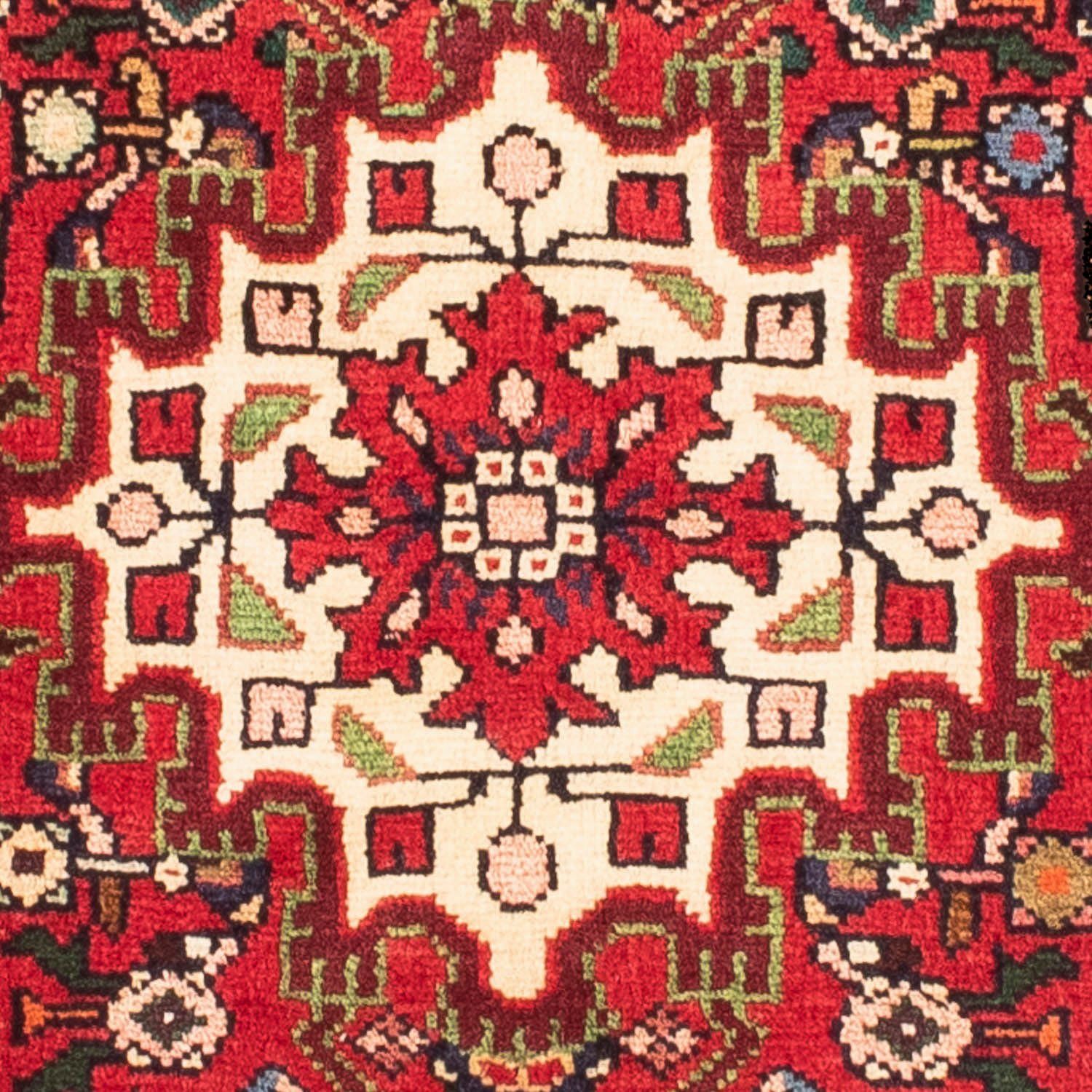 mm, Nomadic Perser Orientteppich Handgeknüpft, Wohnzimmer, 144 mit rechteckig, 105 - Einzelstück 10 x cm Zertifikat rot, Höhe: morgenland, - -