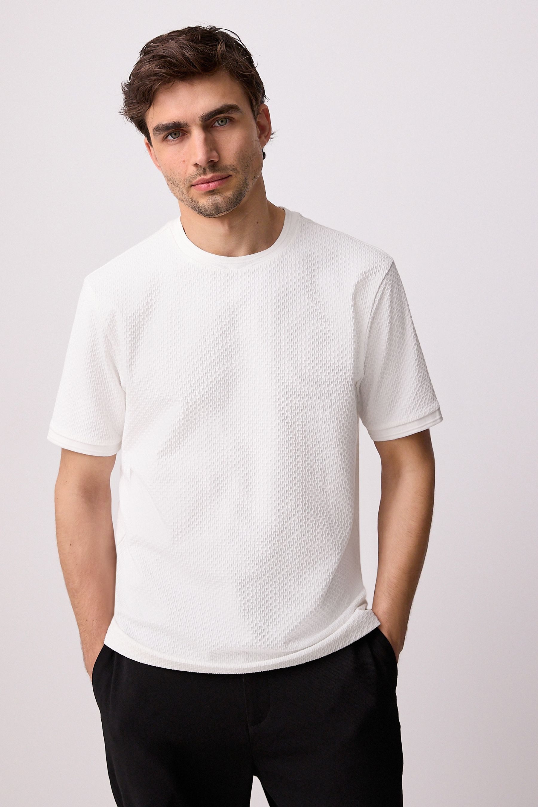 Next T-Shirt Strukturiertes T-Shirt (1-tlg) günstig online kaufen