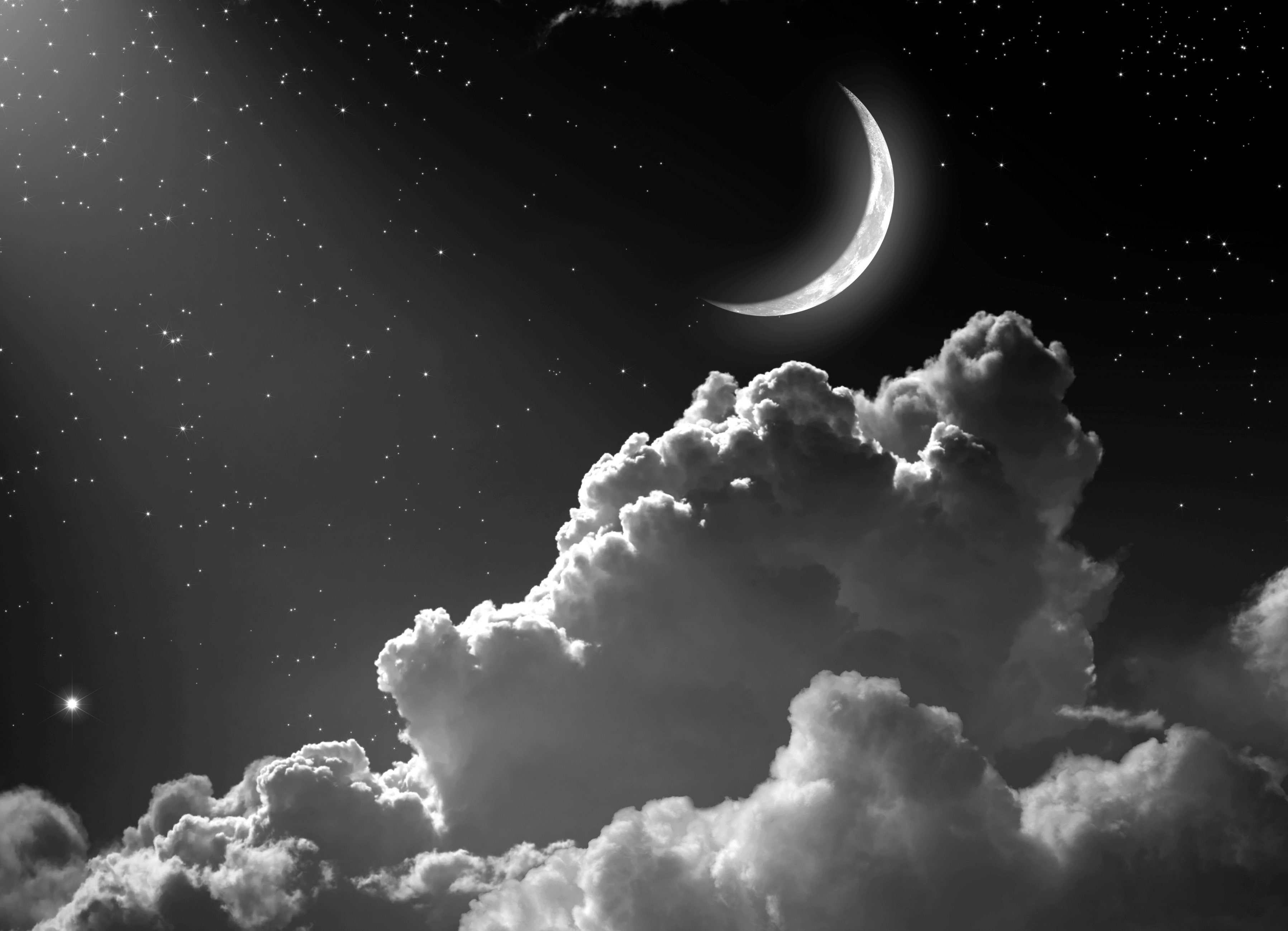 Weiß Fototapete Papermoon Schwarz & Nachthimmel